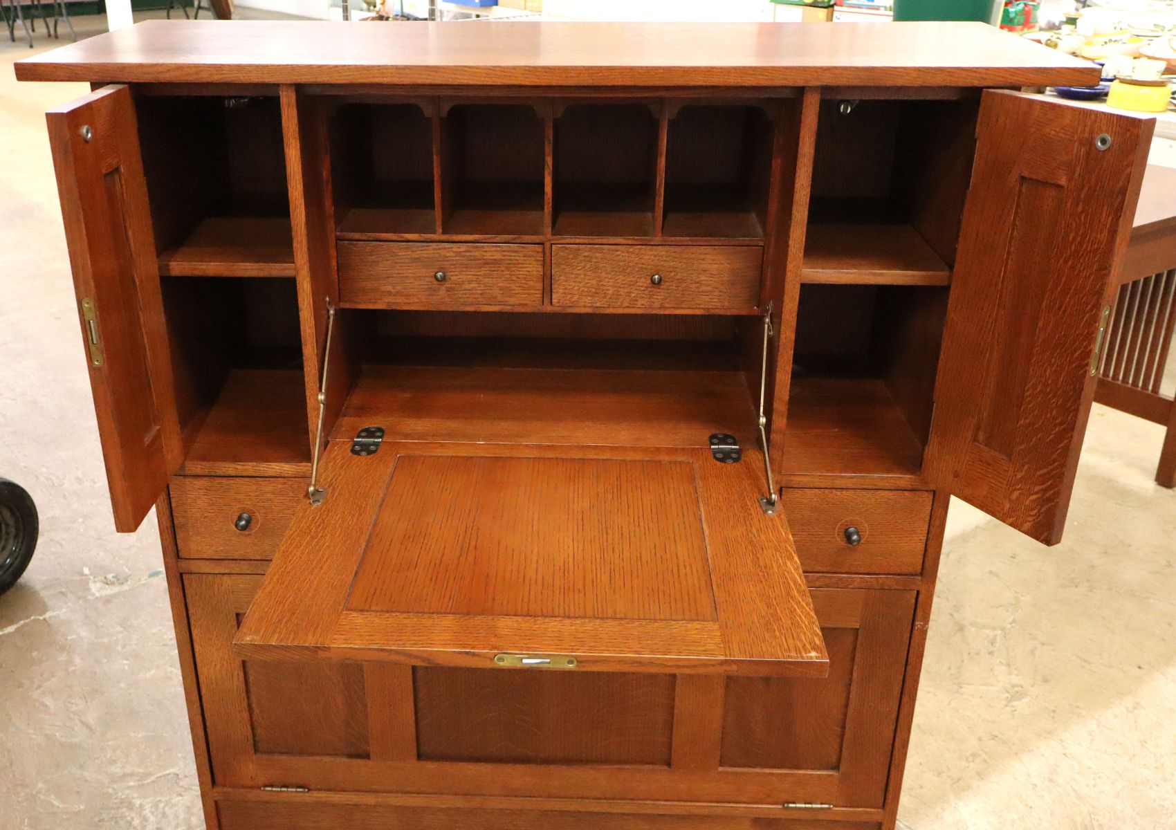 Beautiful Stickley Harvey Ellis Secretary with Bar