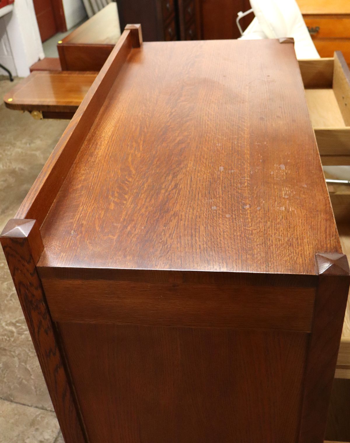 Nice Stickley solid oak mission high chest