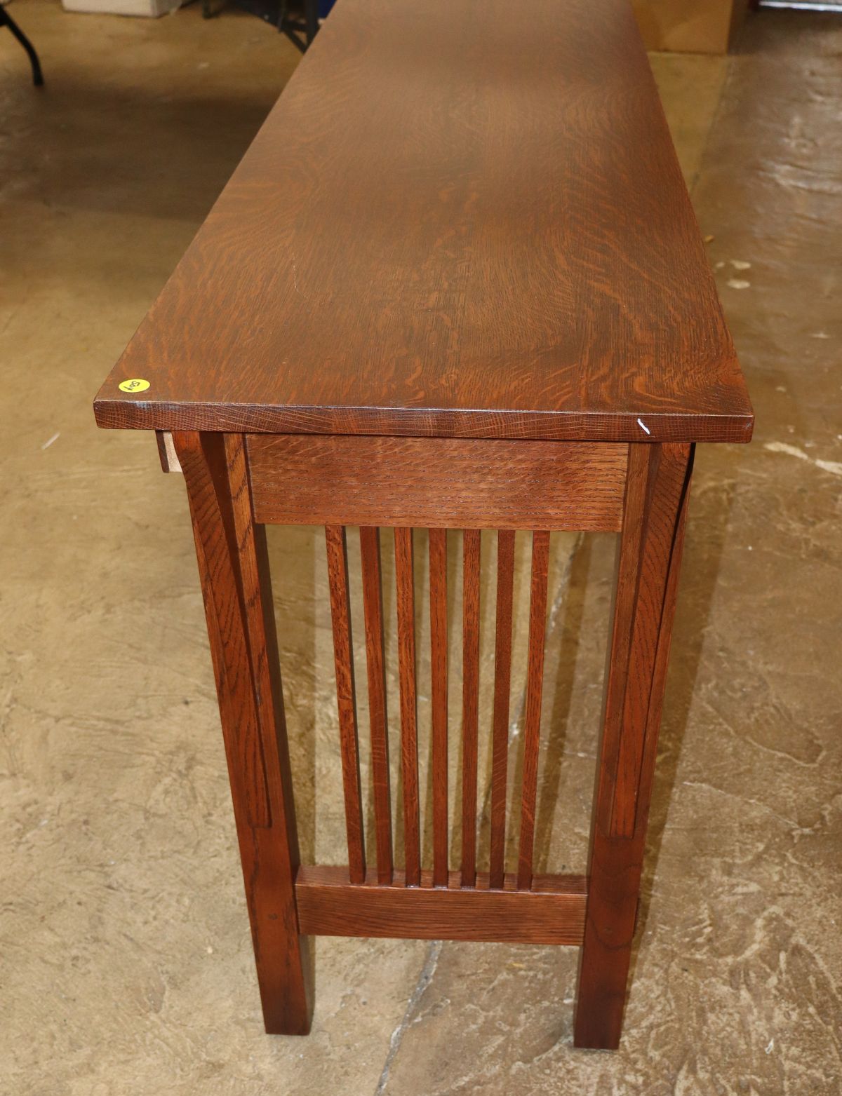 Stickley mission oak slatted console or sofa table