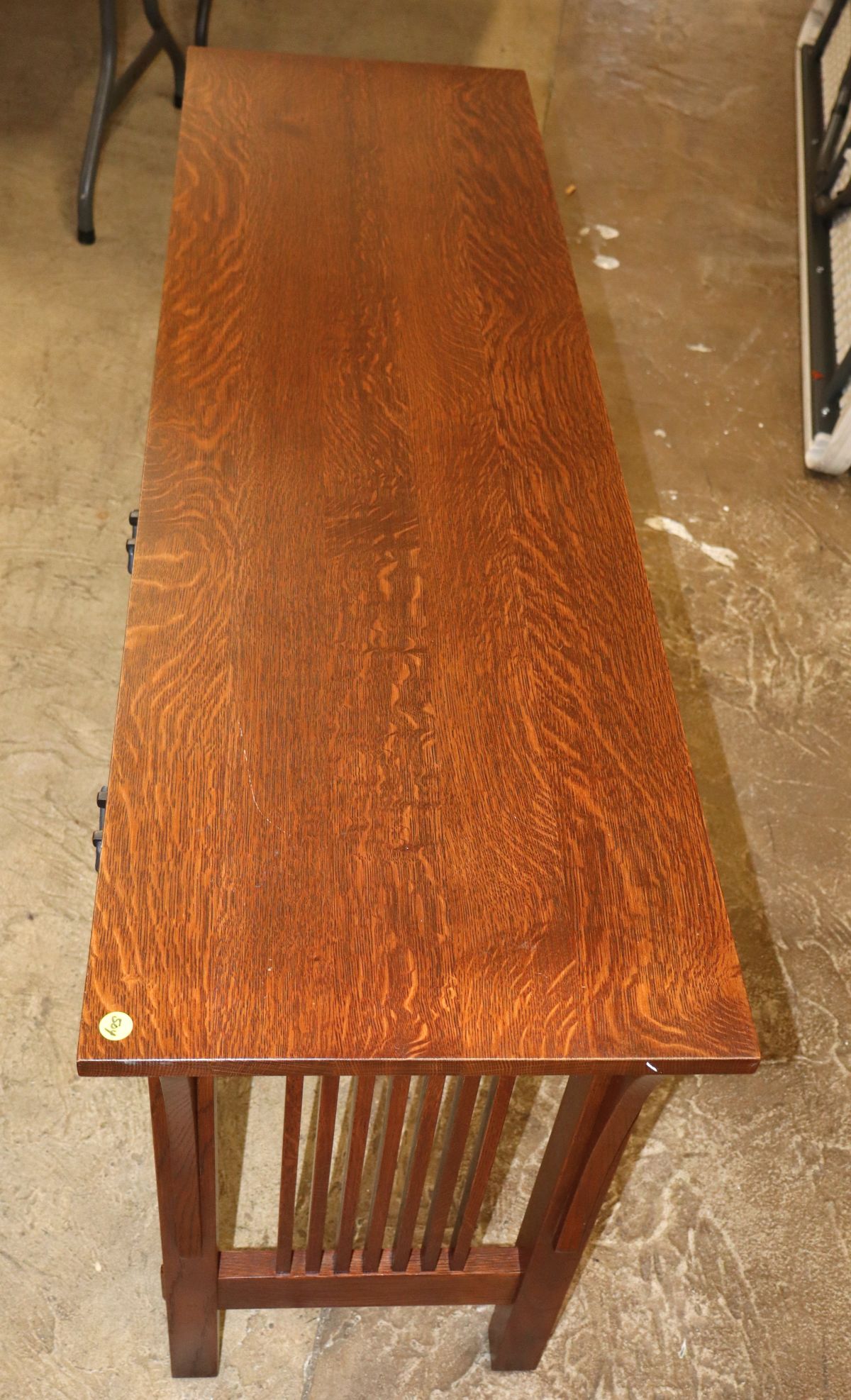 Stickley mission oak slatted console or sofa table