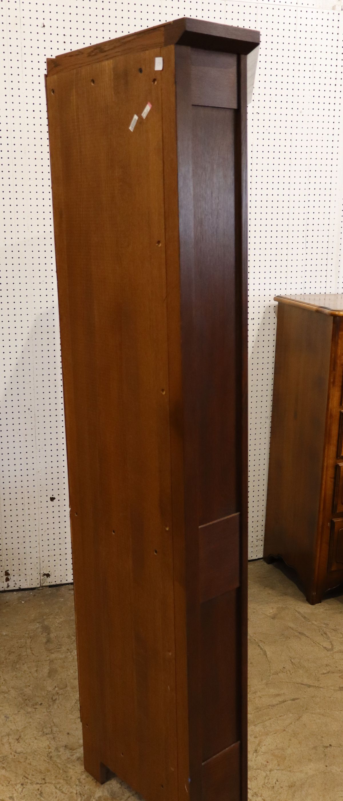 Stickley mission oak corner bow tie corner cabinet