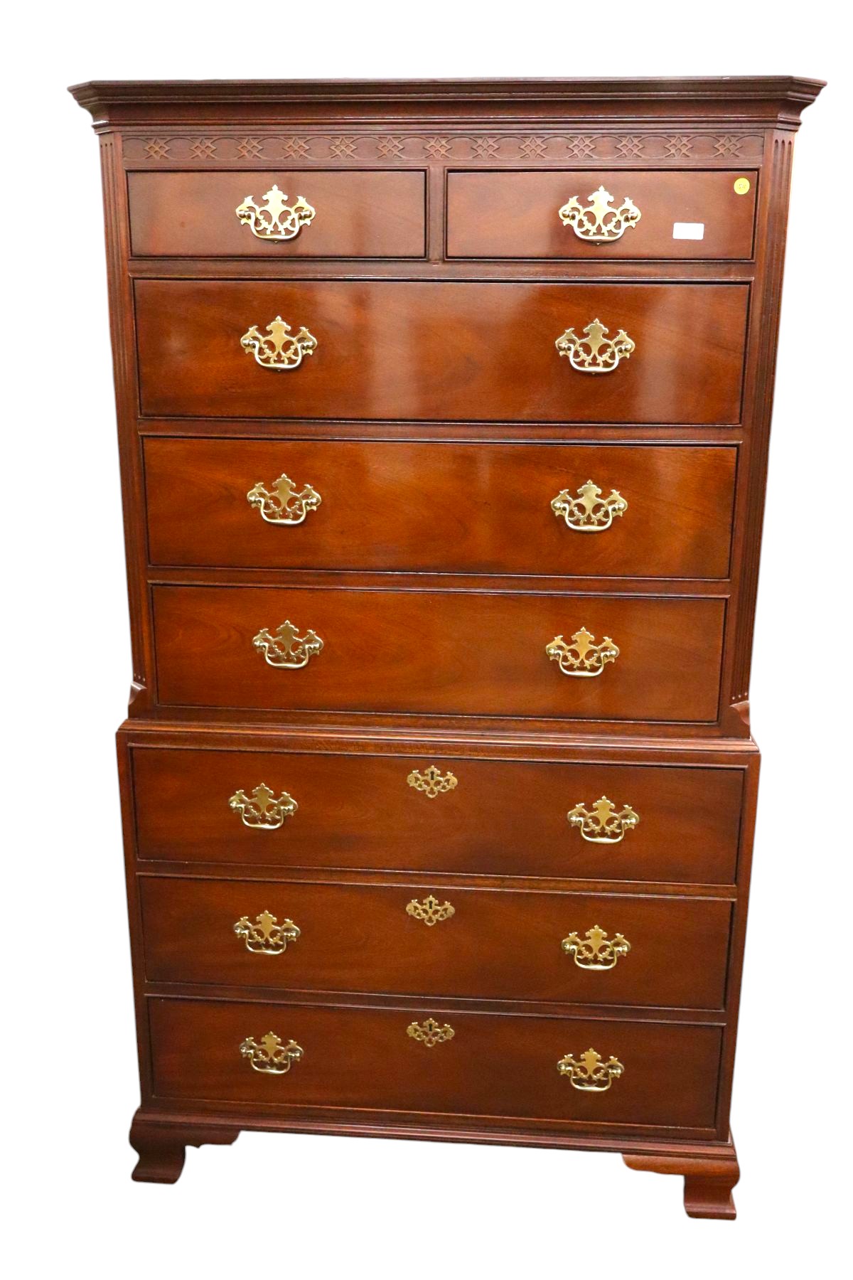 Beautiful Baker burl mahogany chest on chest