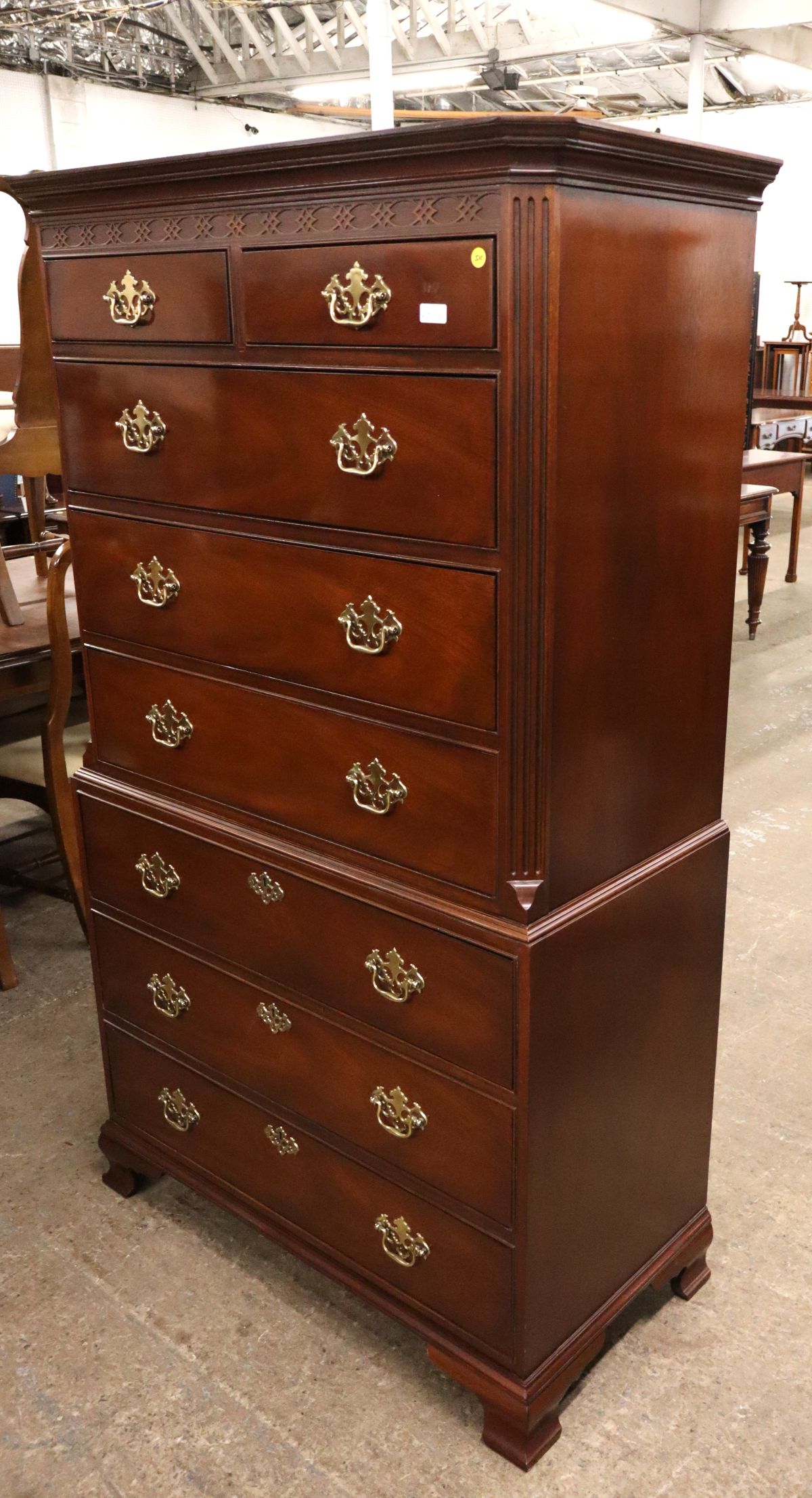 Beautiful Baker burl mahogany chest on chest