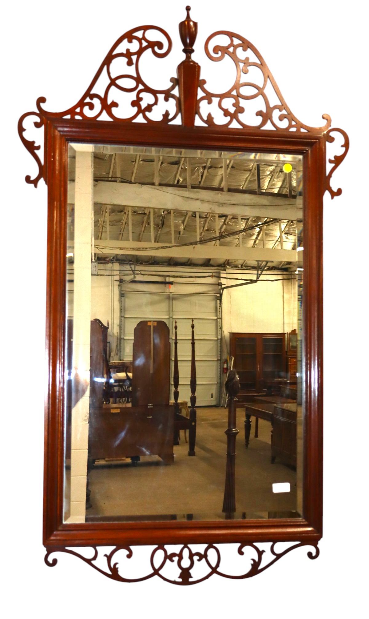 Beautiful Baker Chippendale style pierce mah mirror