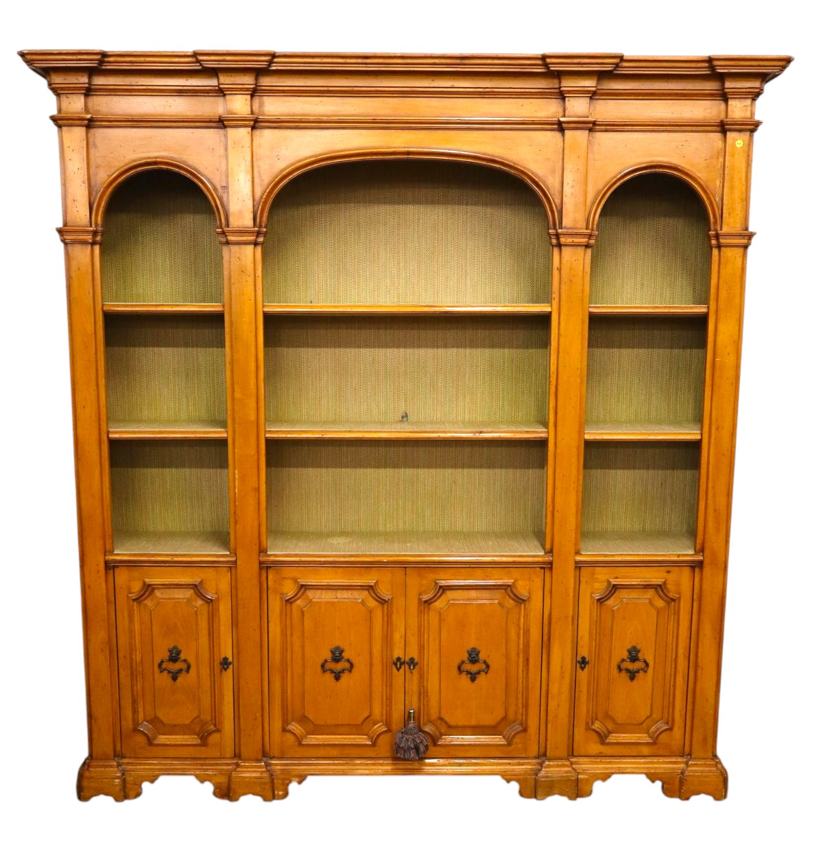 Italian vintage 3 part bookcase credenza