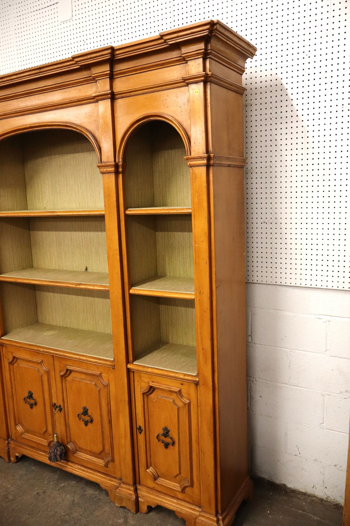 Italian vintage 3 part bookcase credenza