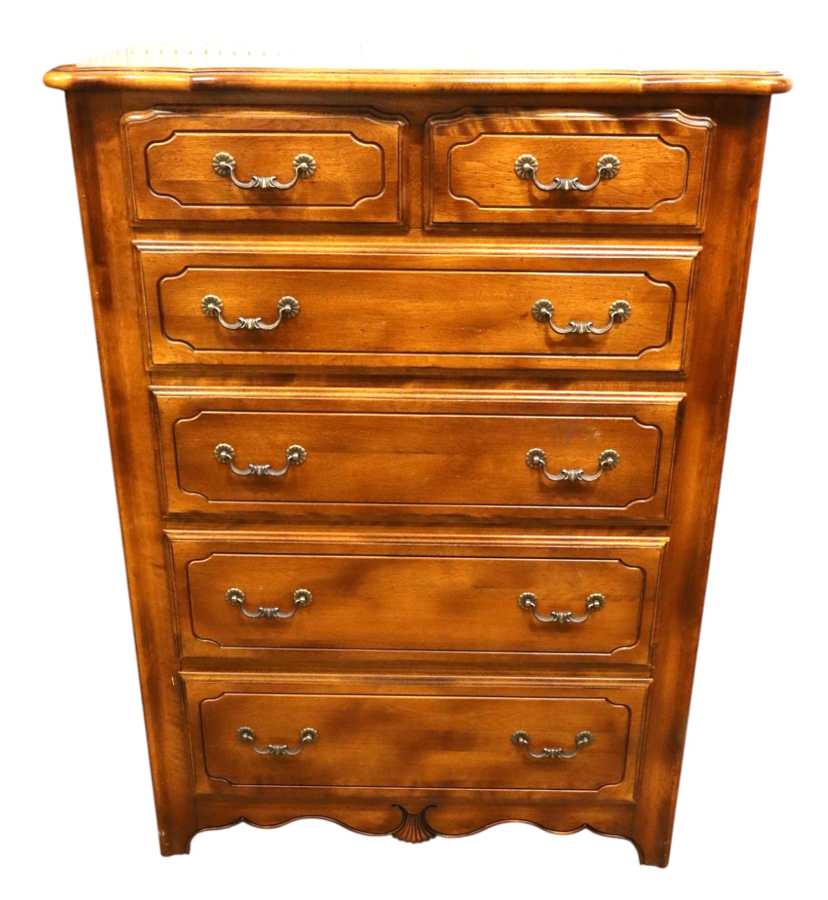 Beautiful Ethan Allen cherry French style high chest