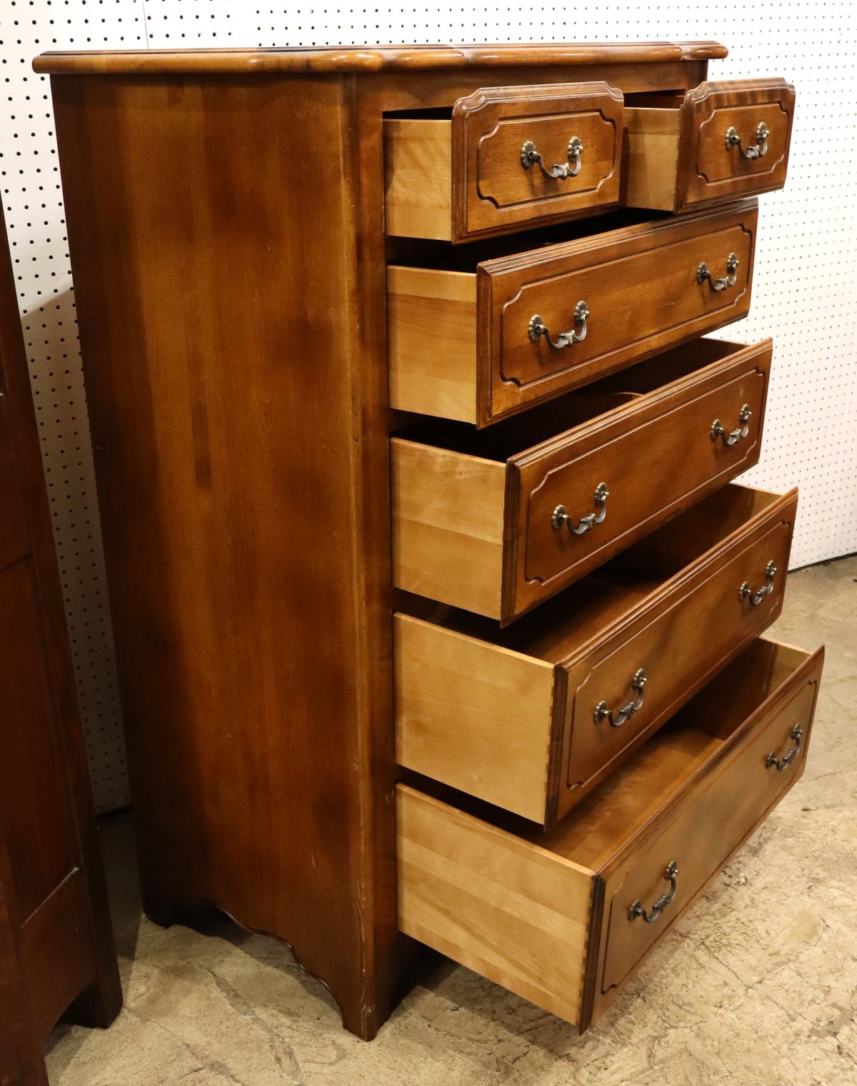 Beautiful Ethan Allen cherry French style high chest