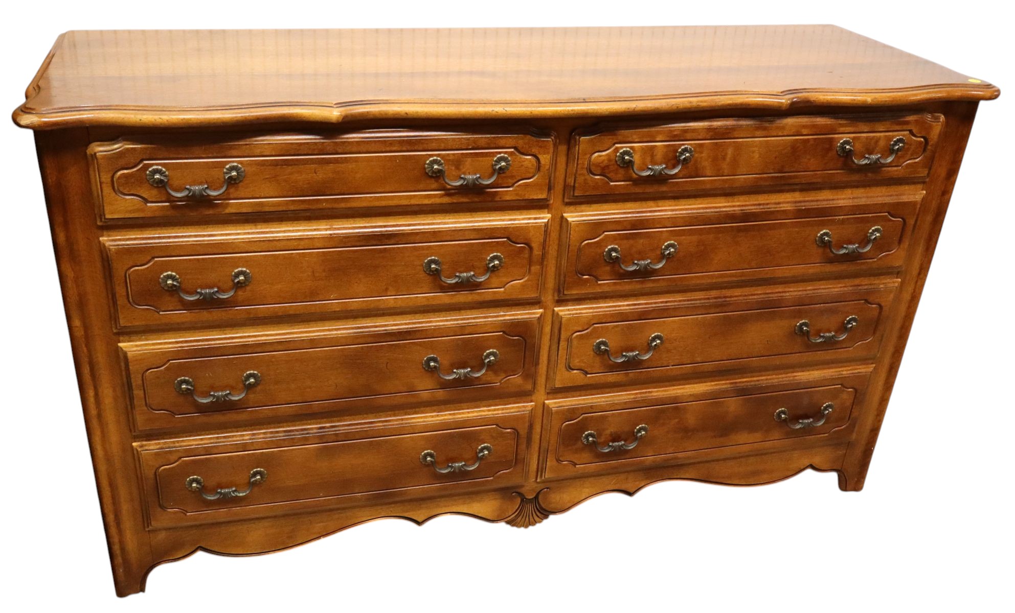 Beautiful Ethan Allen cherry French style low chest