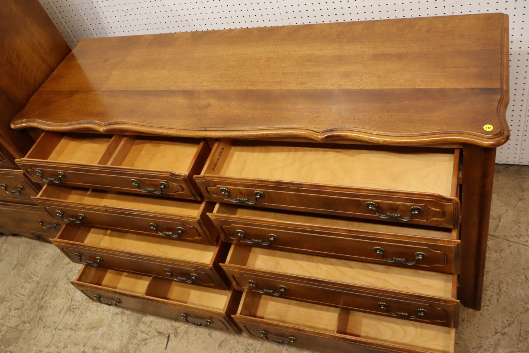 Beautiful Ethan Allen cherry French style low chest