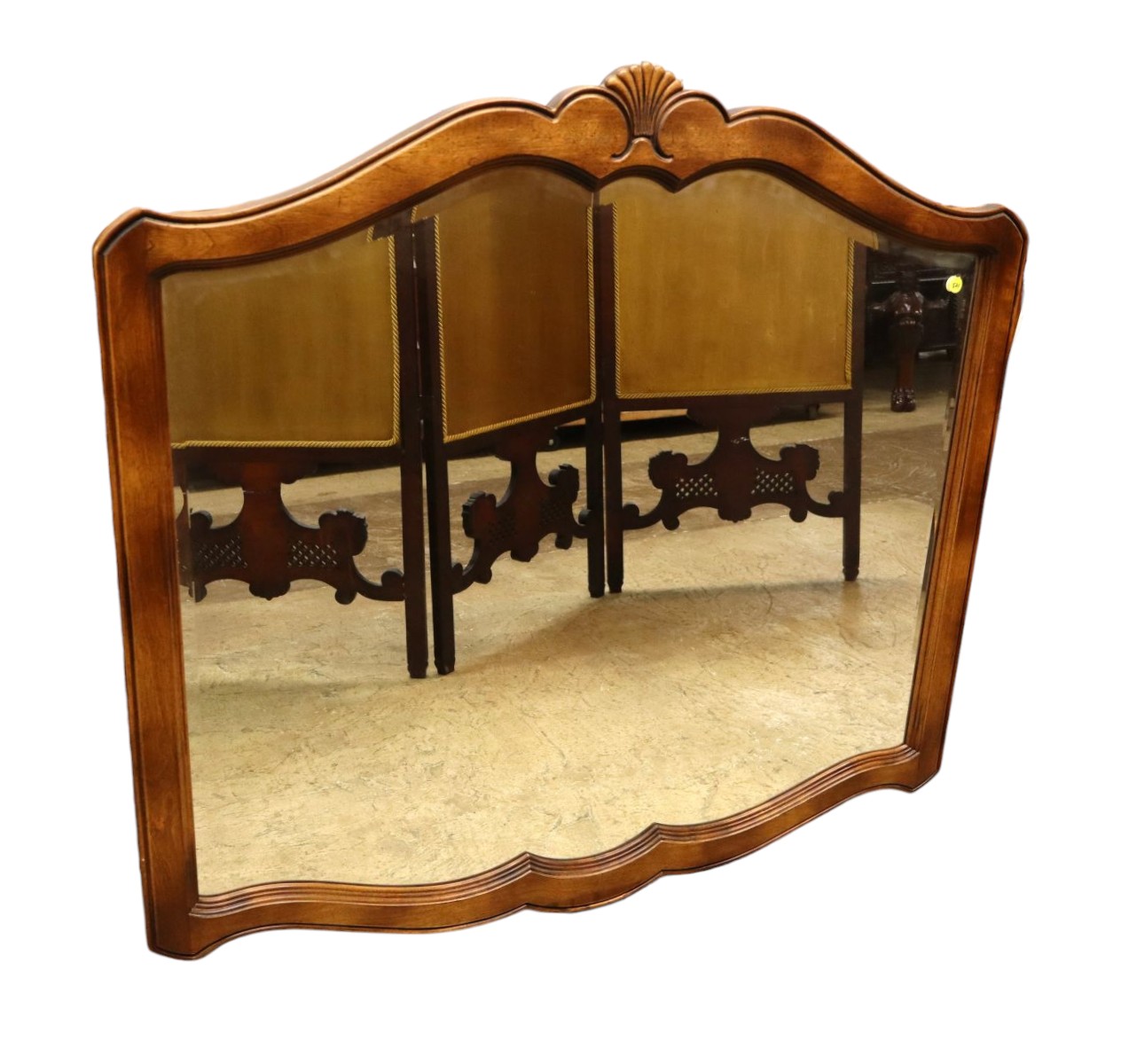 Ethan Allen cherry French style beveled mirror