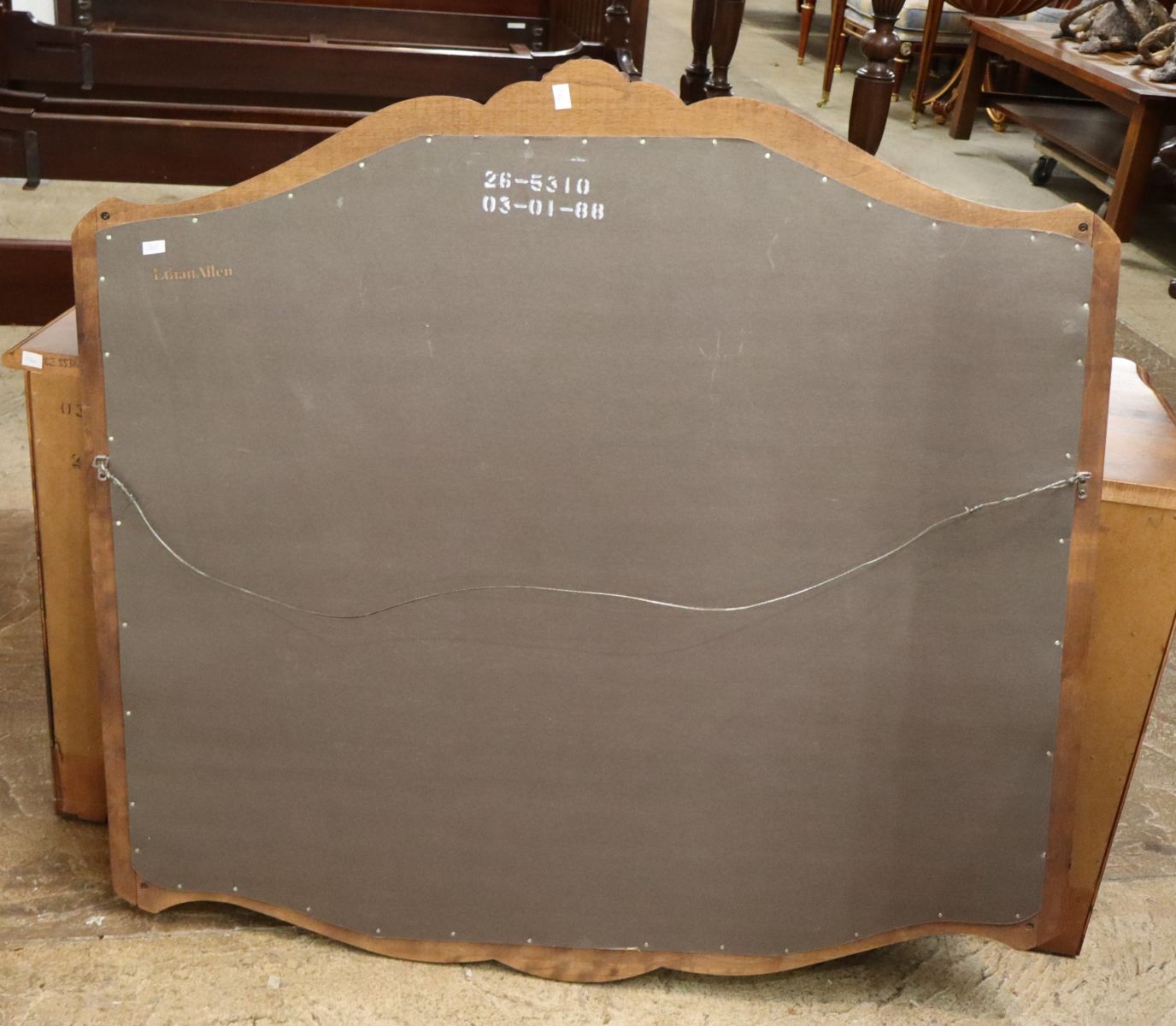 Ethan Allen cherry French style beveled mirror