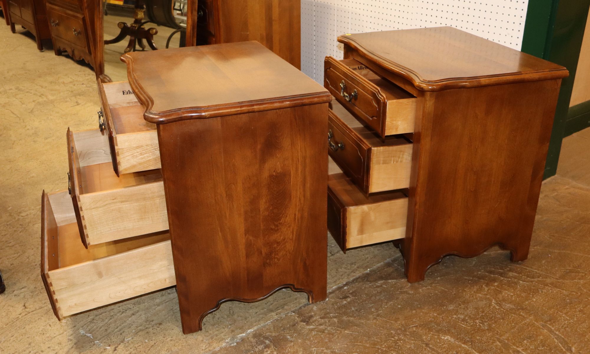 Beautiful PR Ethan Allen cherry FR style nightstands