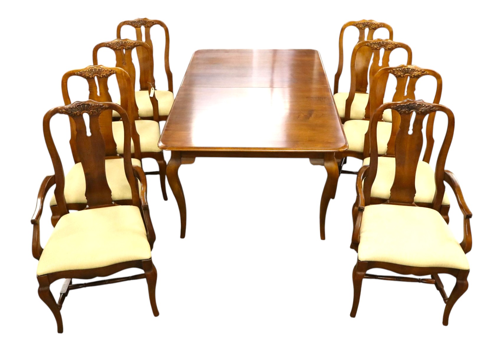 Vintage Pennsylvania House Villas Collection 9 piece solid hard rock maple dining room set