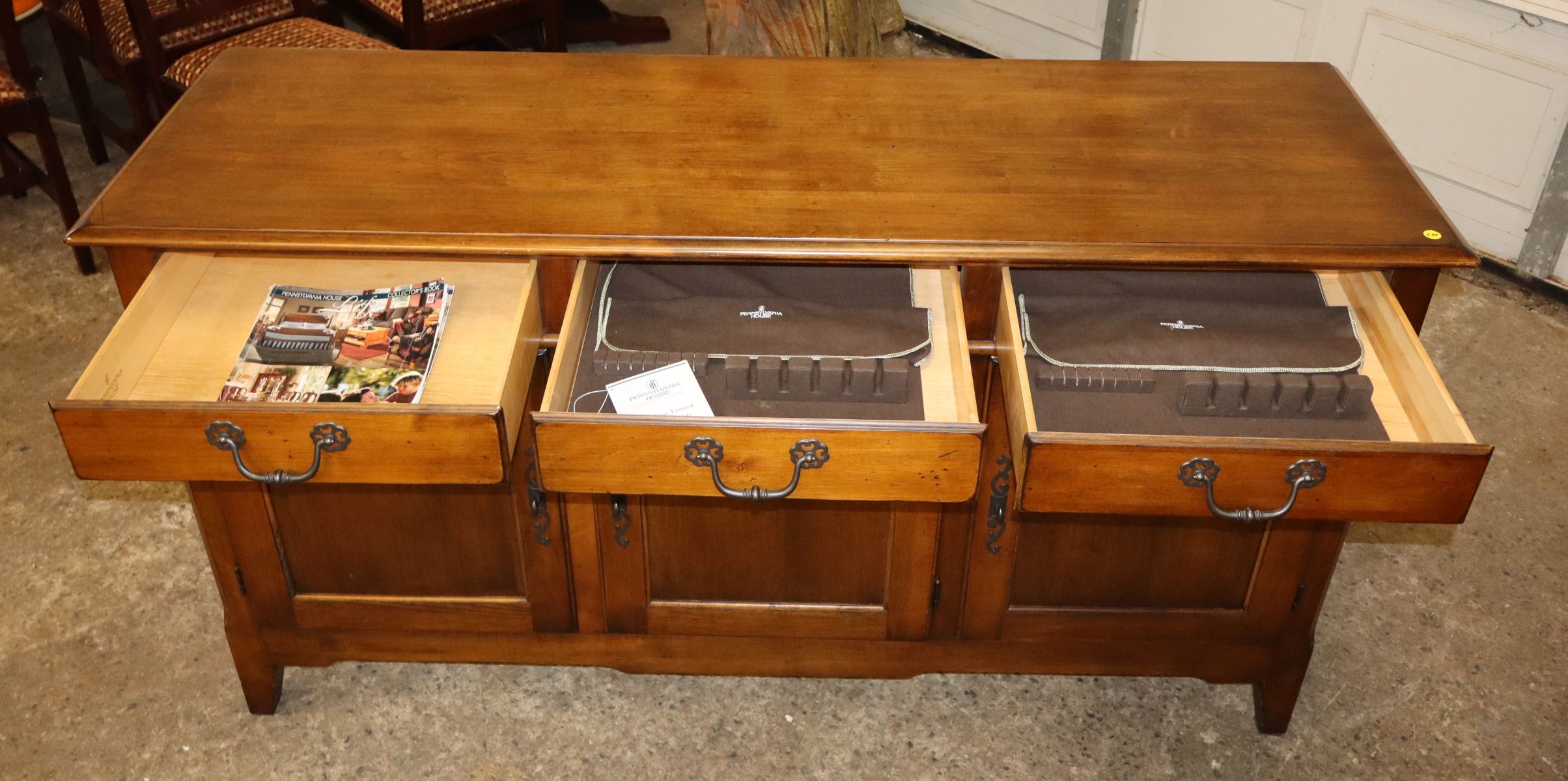Vintage Pennsylvania House Villas Collection solid hard rock maple door buffet