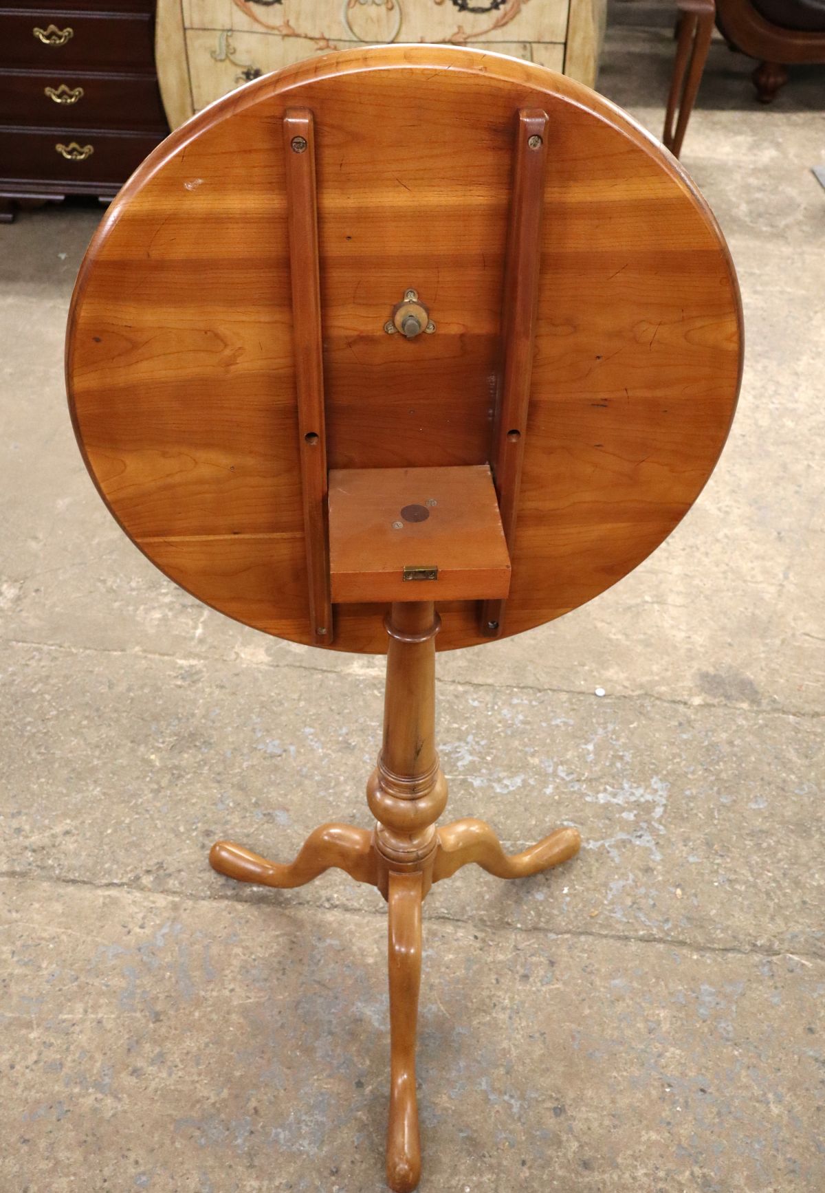 Quality crafted deep dish tilt table attrib AF Hackman