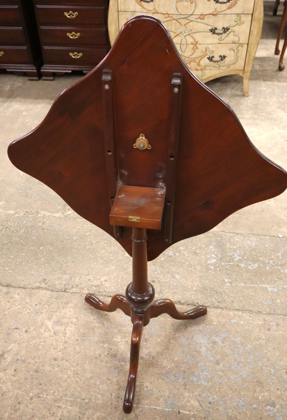 Quality crafted square tilt table attrib AF Hackman