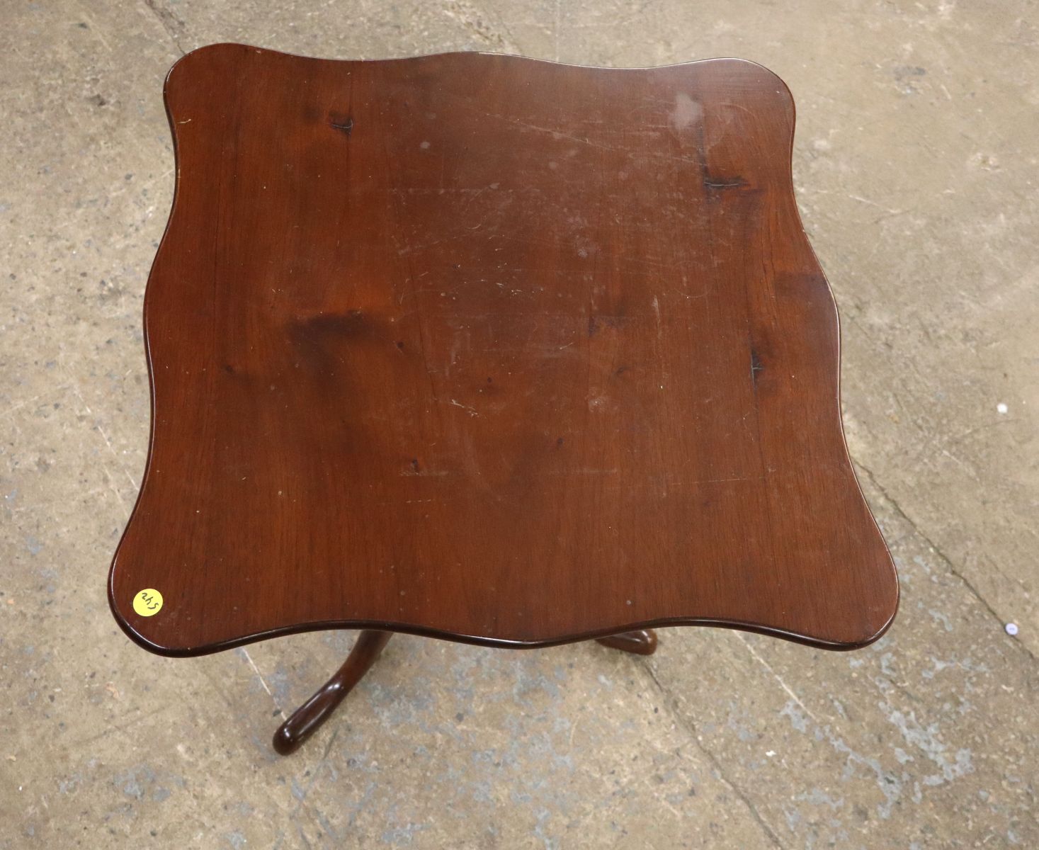 Quality crafted square tilt table attrib AF Hackman