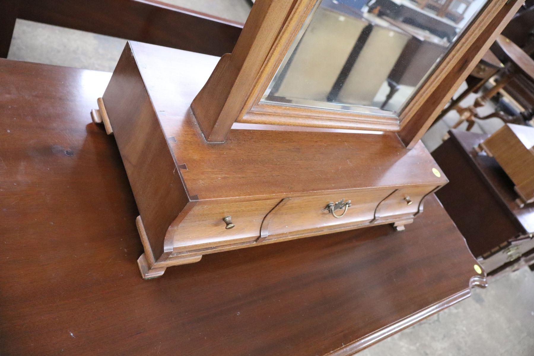 Crafted dresser top shaving mirror attrib AF Hackman
