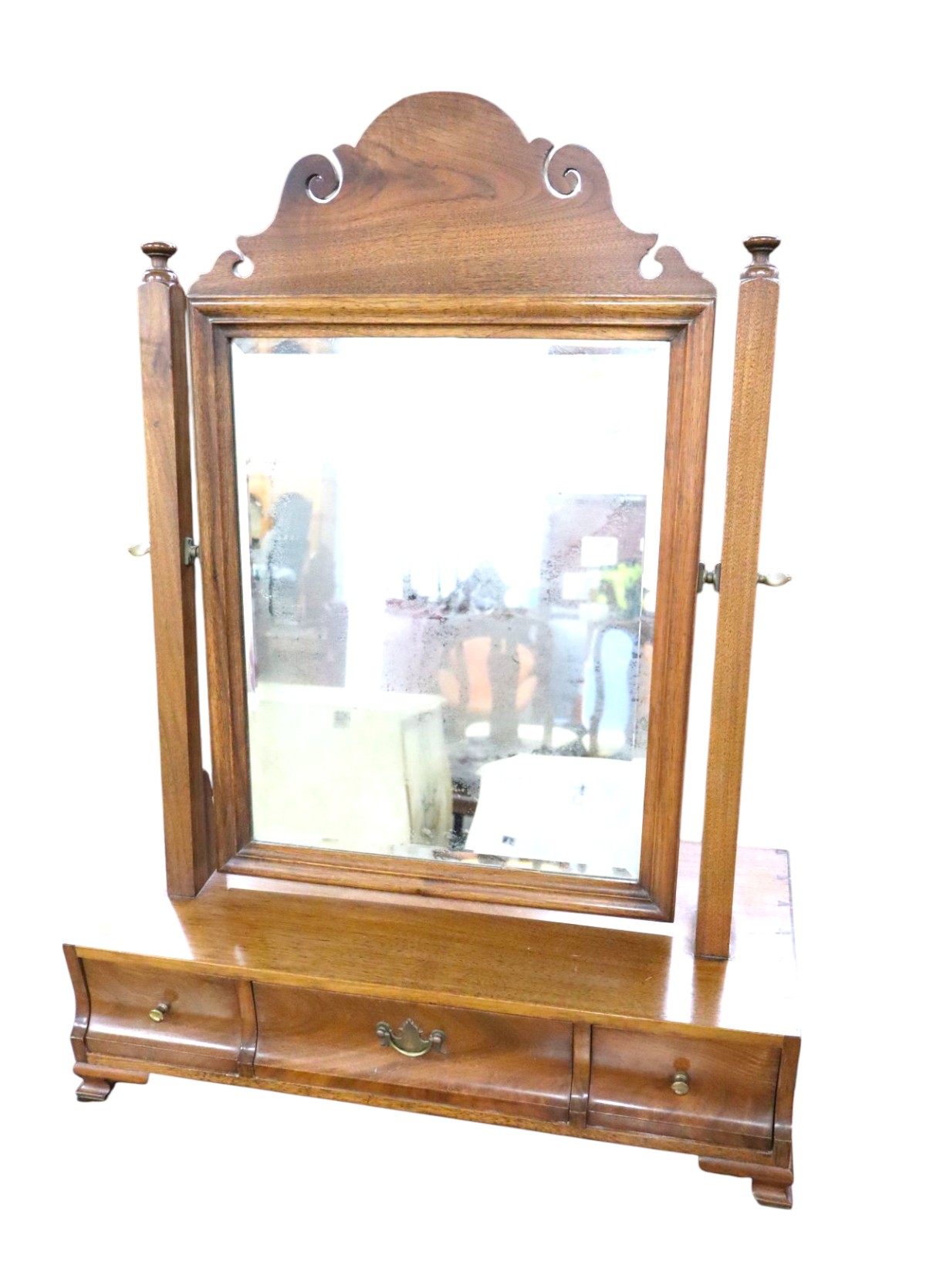 Crafted dresser top shaving mirror attrib AF Hackman