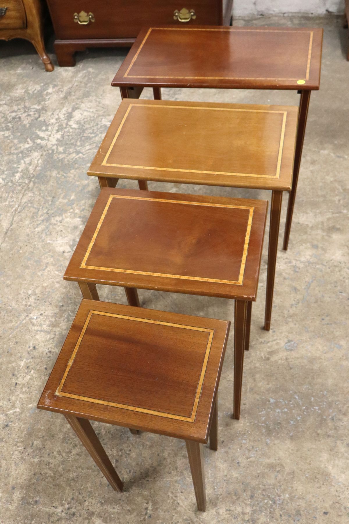 Crafted set 4 nesting tables by AF Hackman 1969