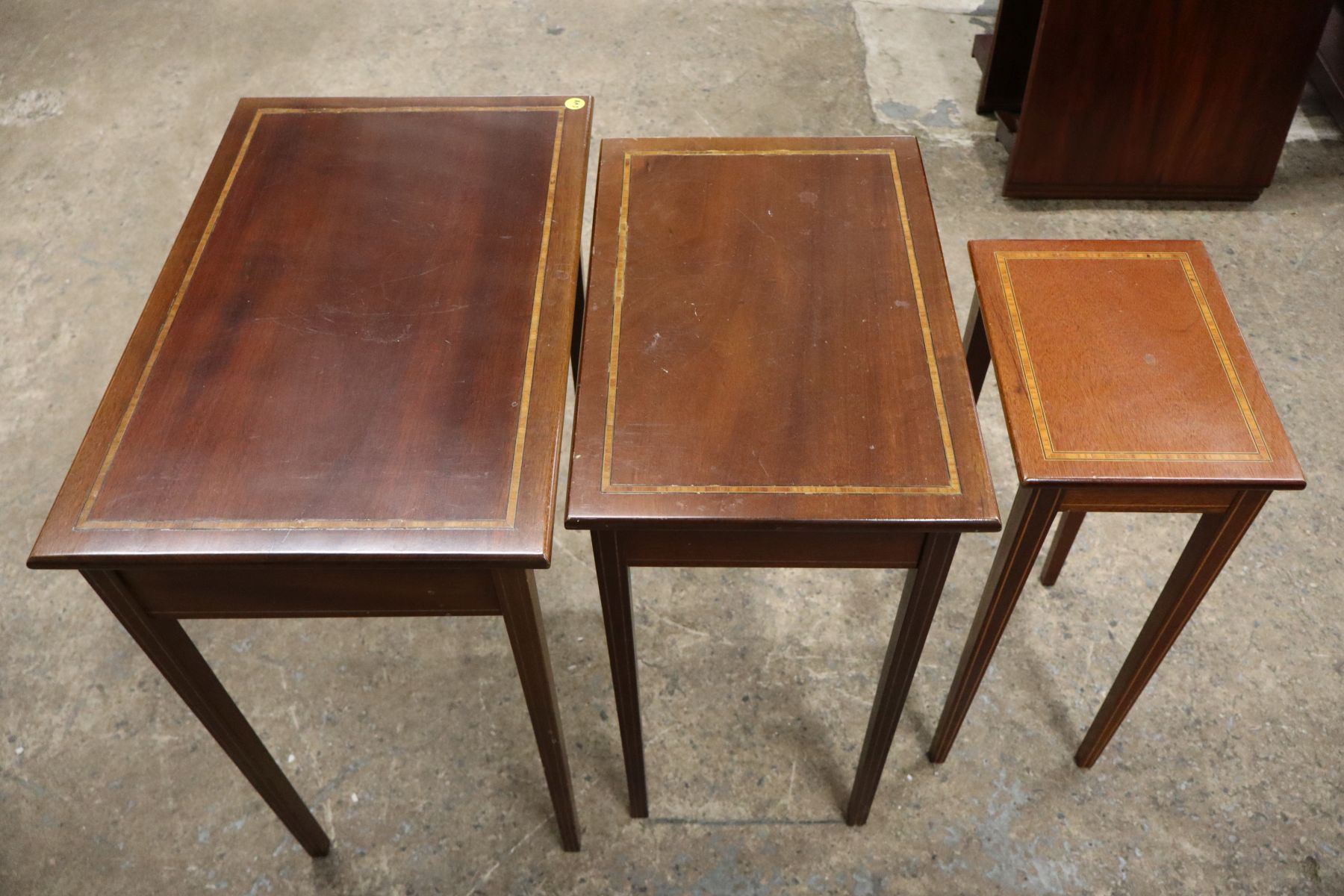 Crafted set 3 nesting tables attrib AF Hackman 1969