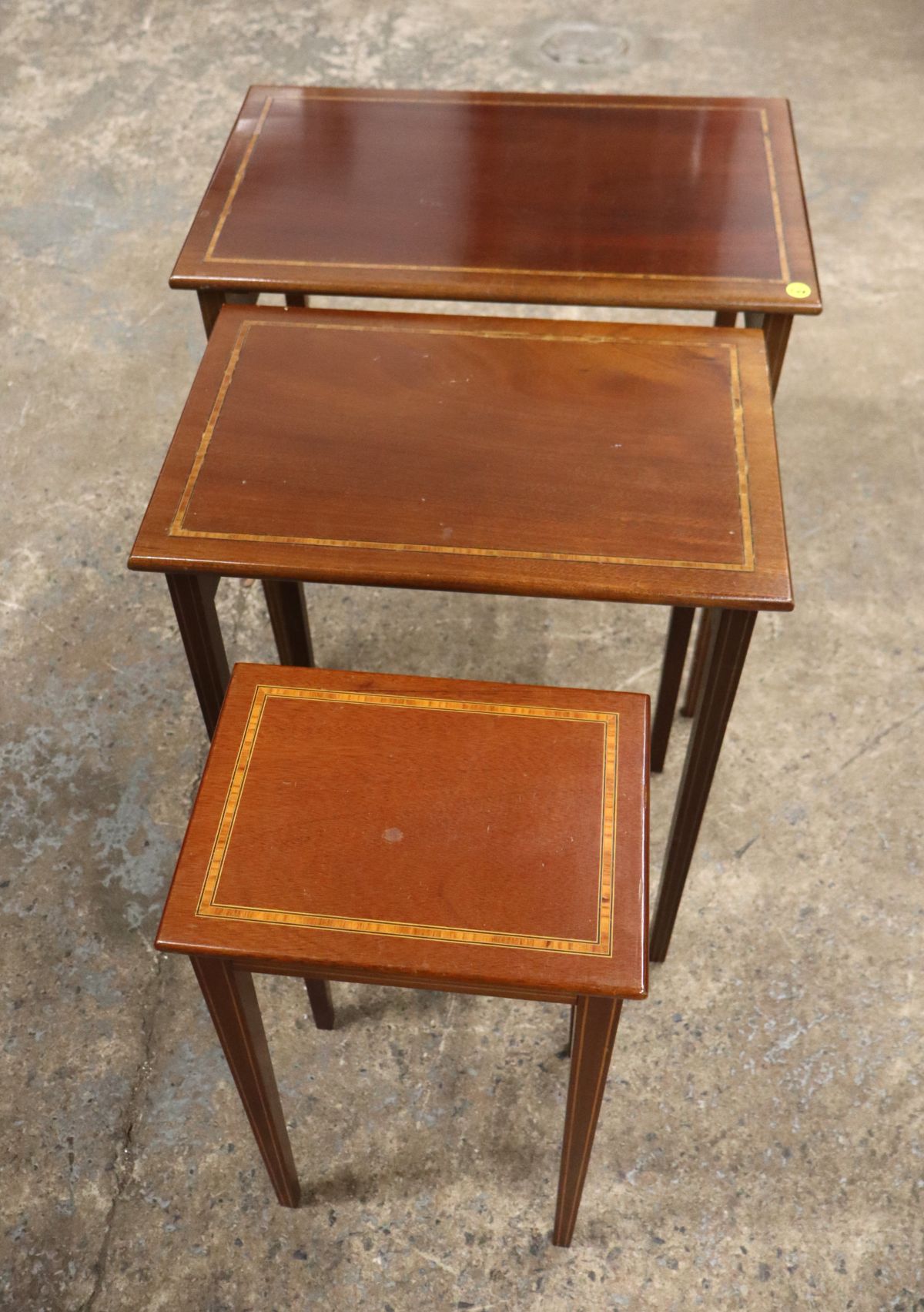 Crafted set 3 nesting tables attrib AF Hackman 1969