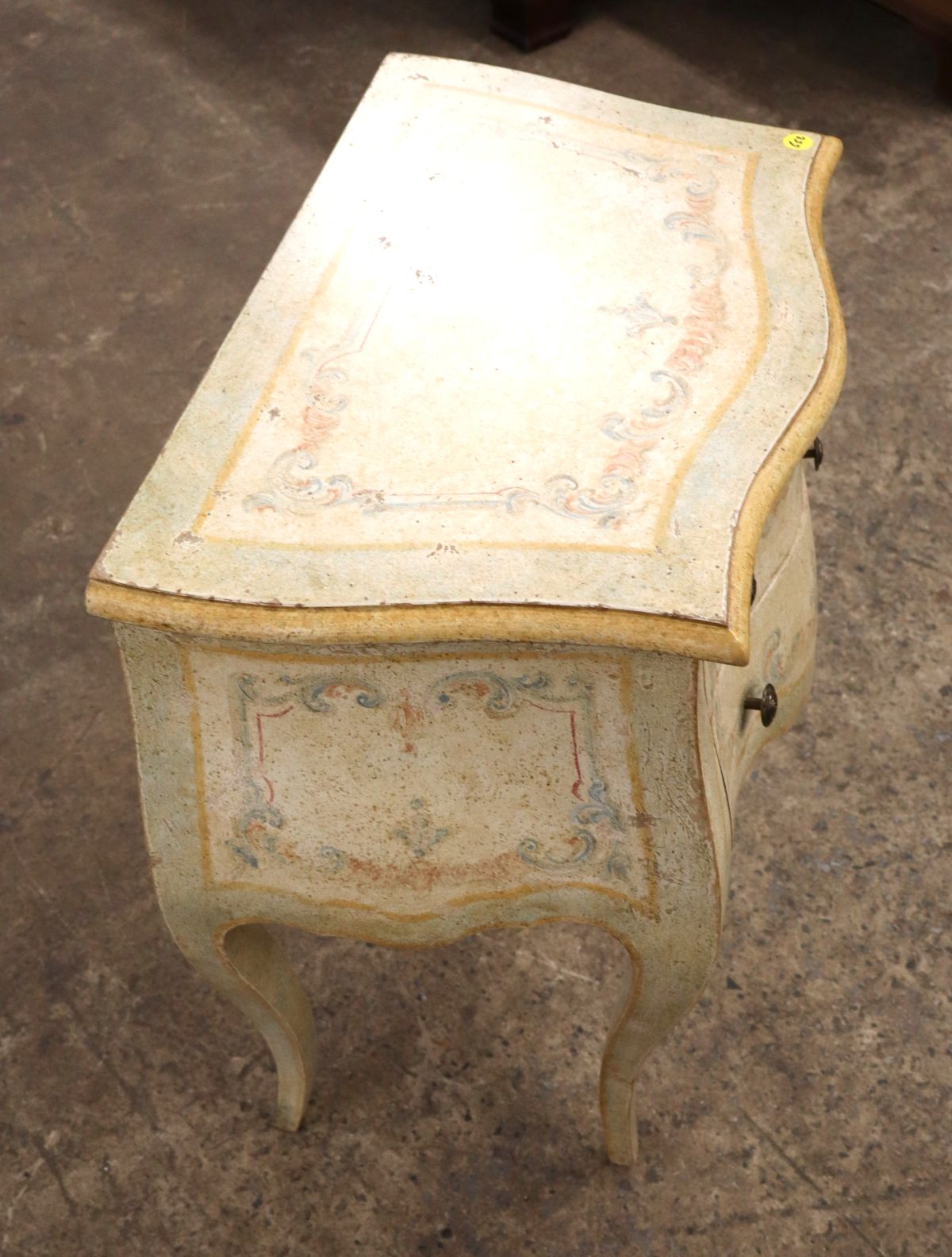 Petite Italian artist sg pnt decorated bombay chest