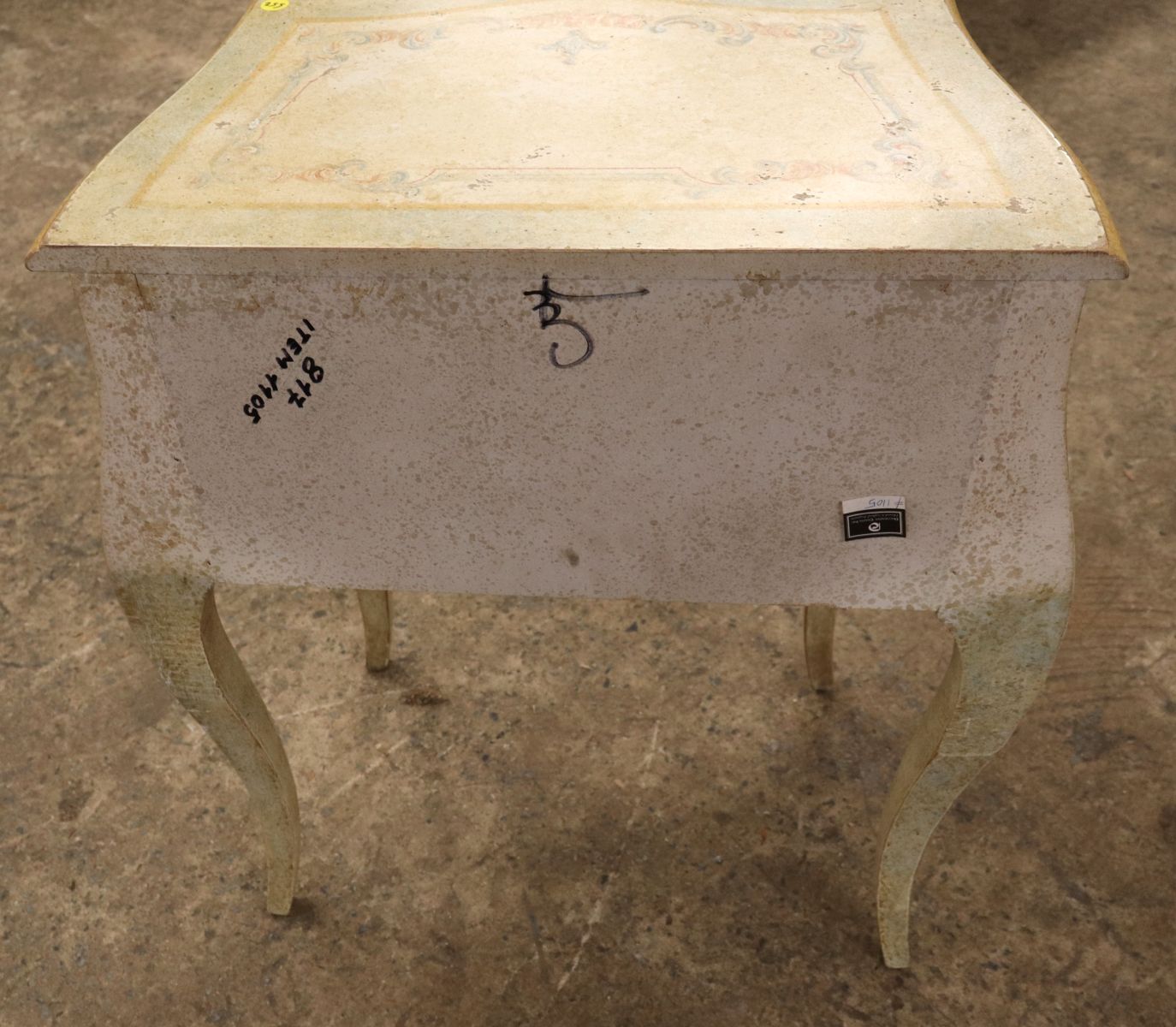 Petite Italian artist sg pnt decorated bombay chest