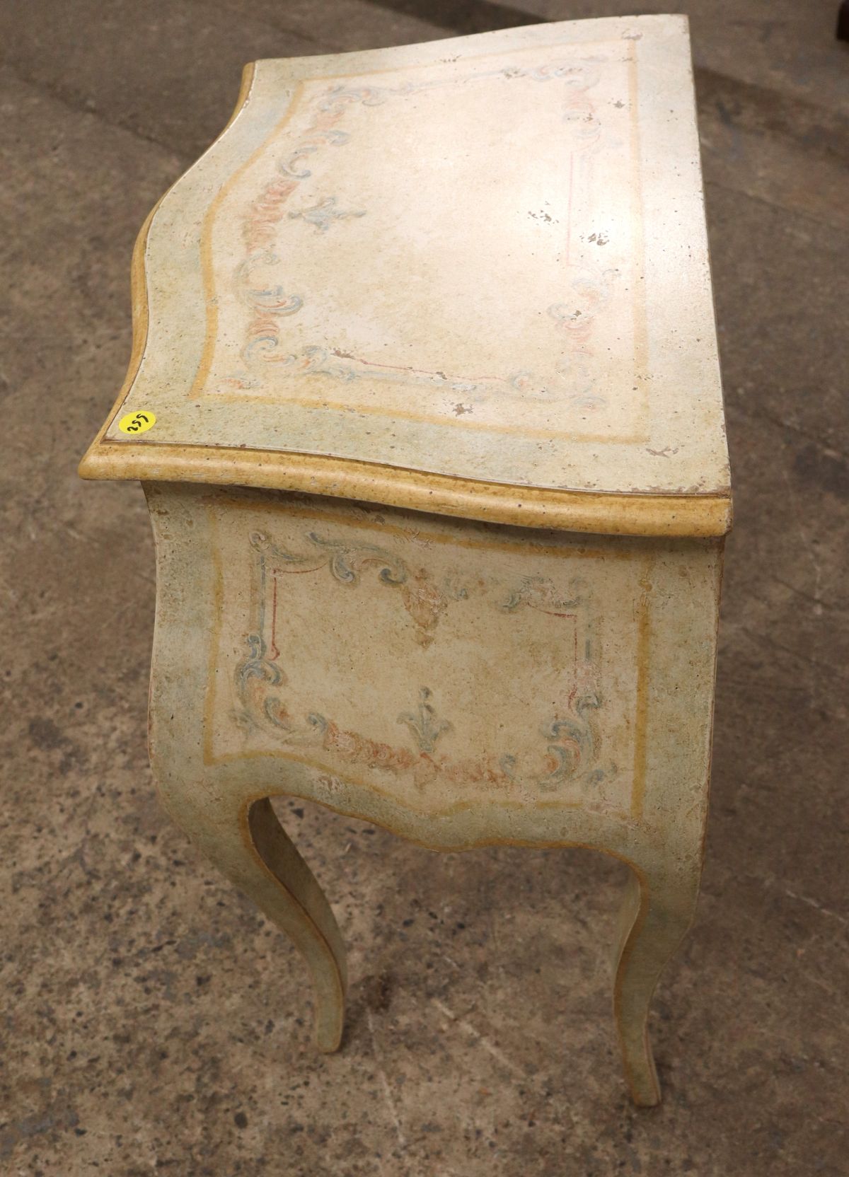 Petite Italian artist sg pnt decorated bombay chest