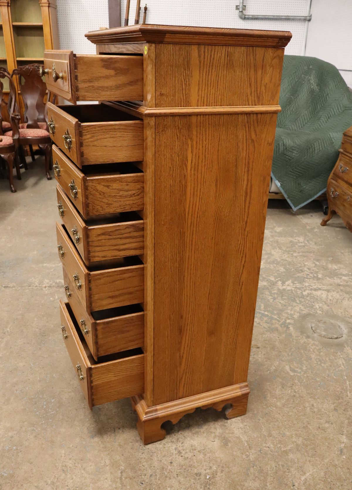 Vtg Nathan Hale lingerie chest with felt line drawer