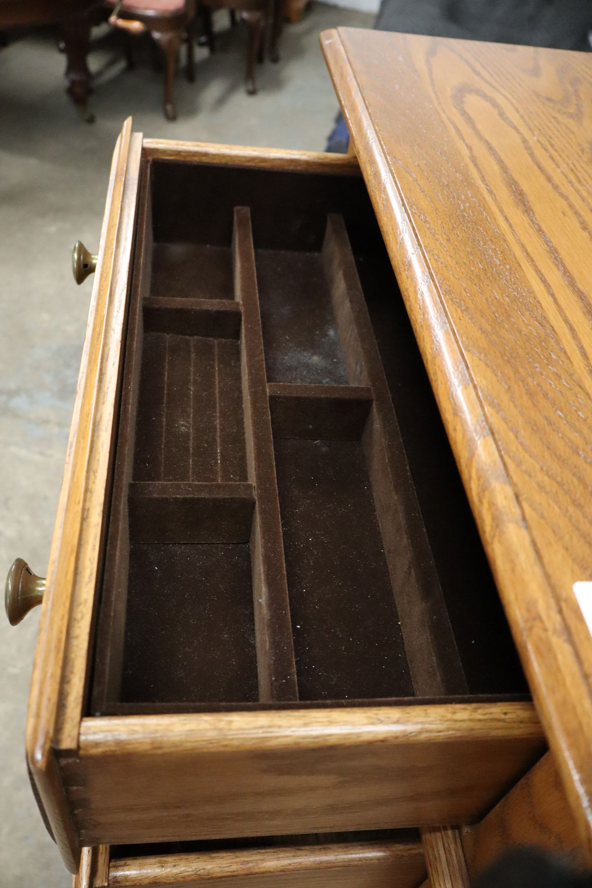 Vtg Nathan Hale lingerie chest with felt line drawer