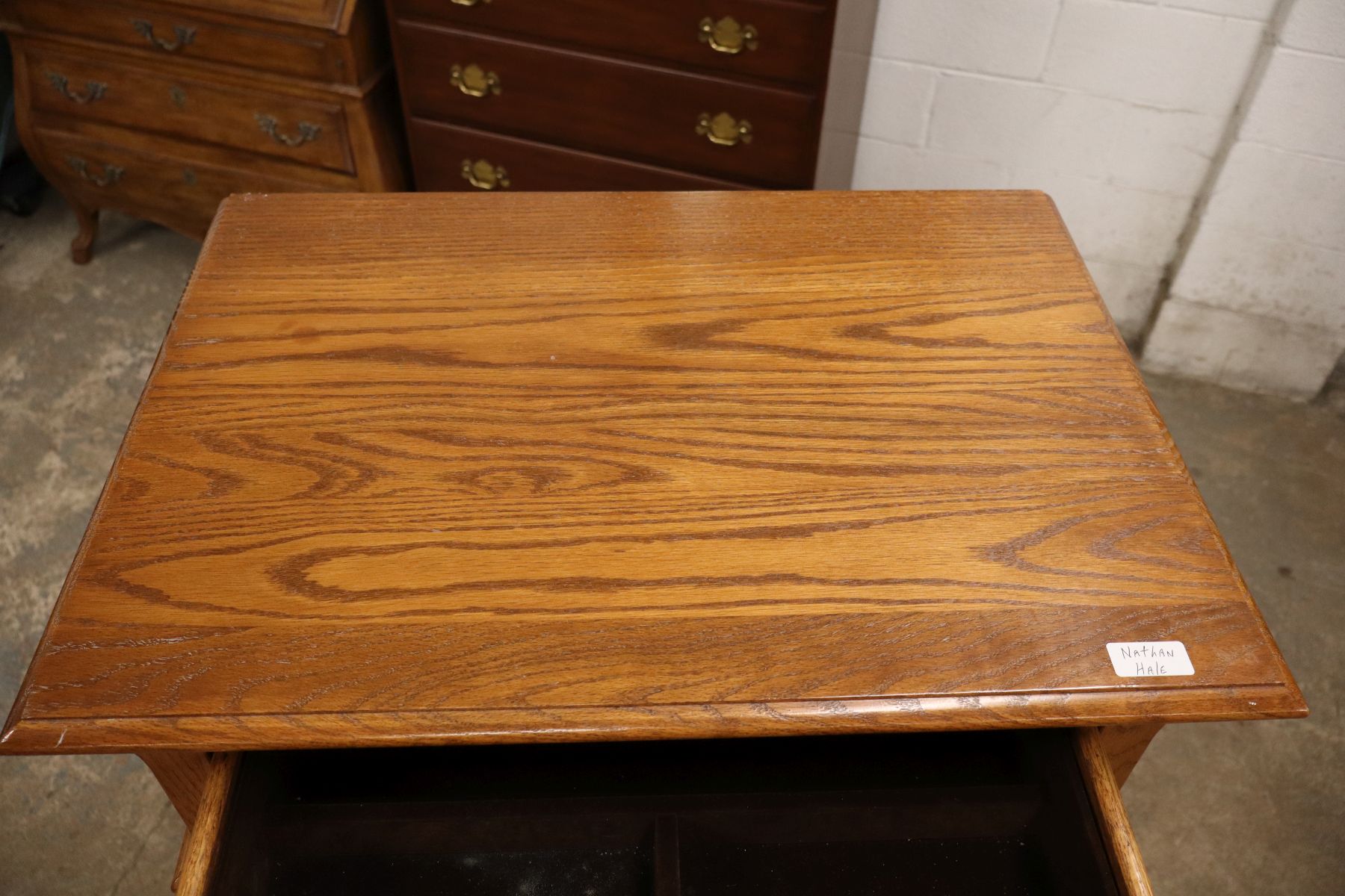 Vtg Nathan Hale lingerie chest with felt line drawer