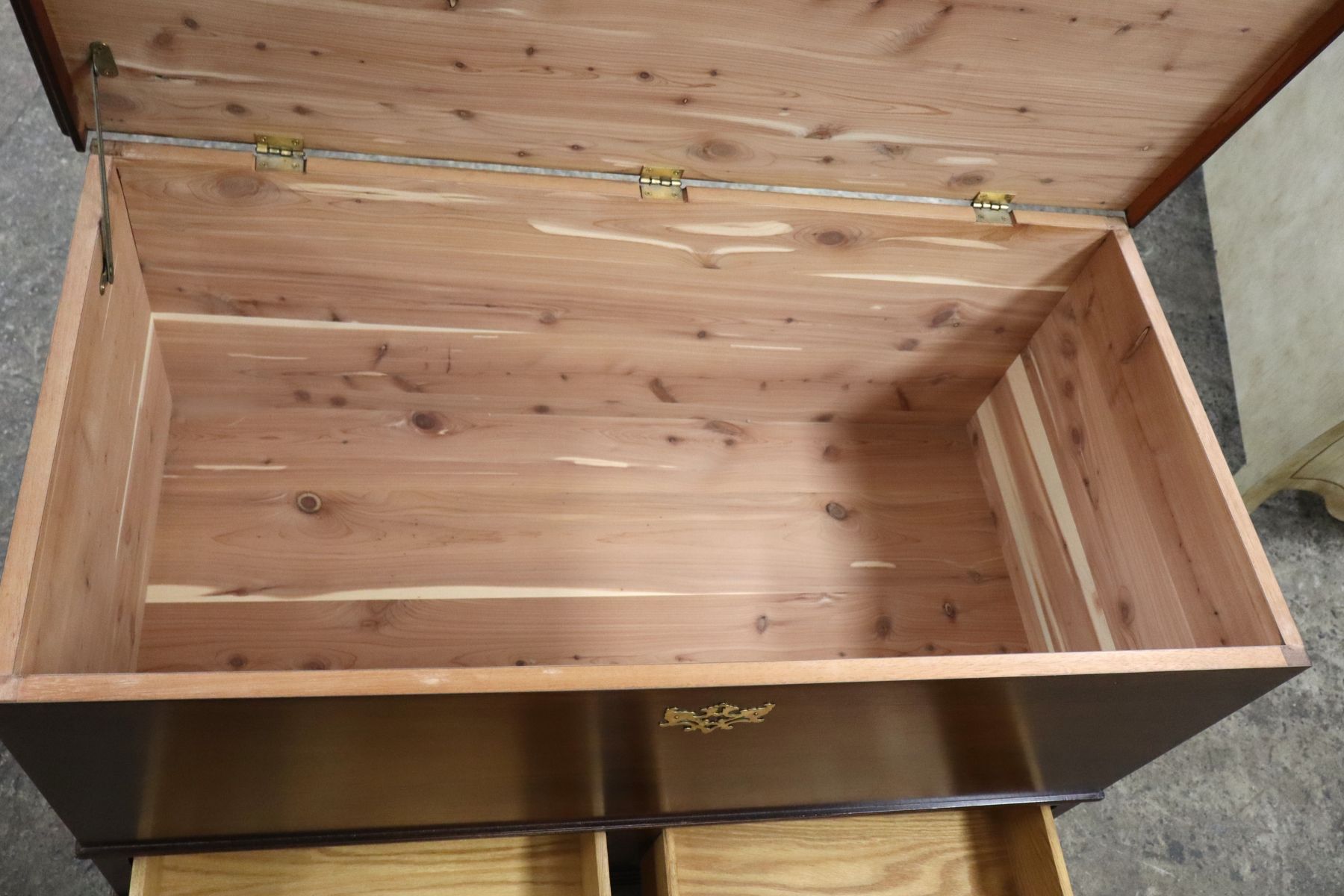 Nice Chippendale style 2 drawer cedar chest