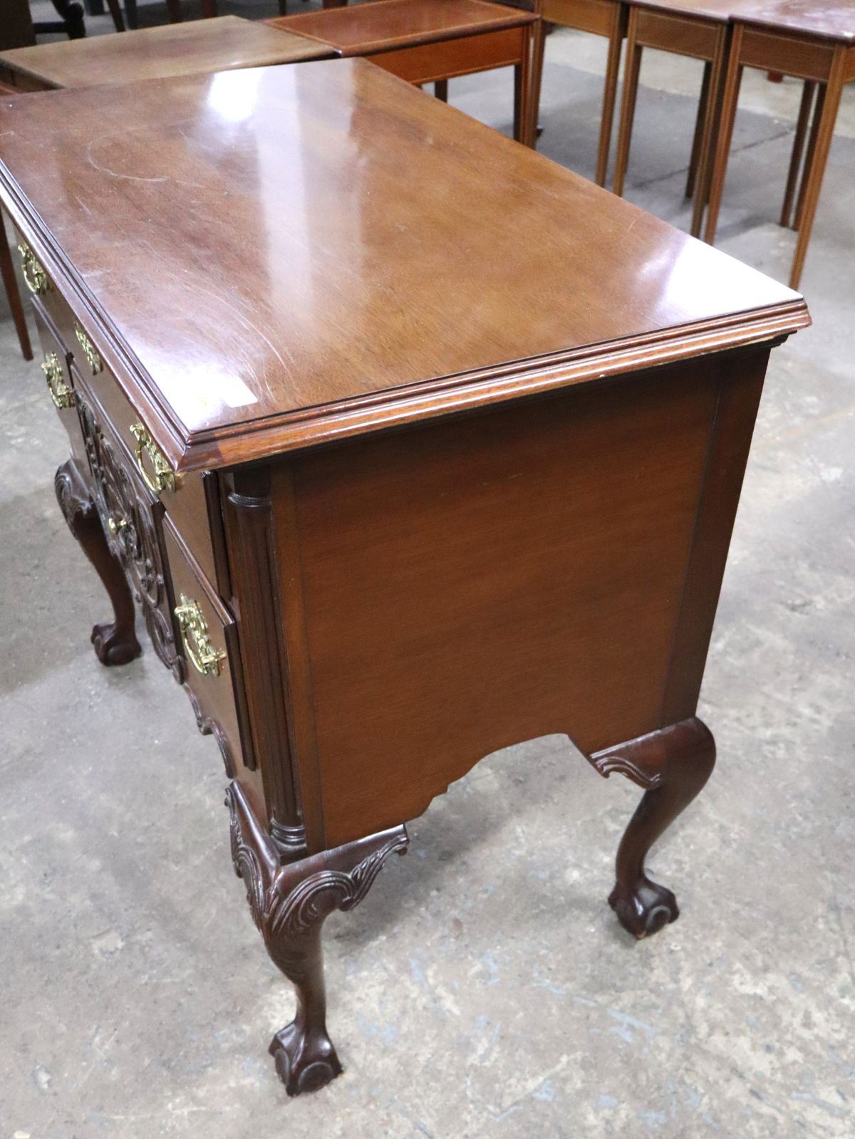 Councill Furn Chippendale Style shell carved low boy