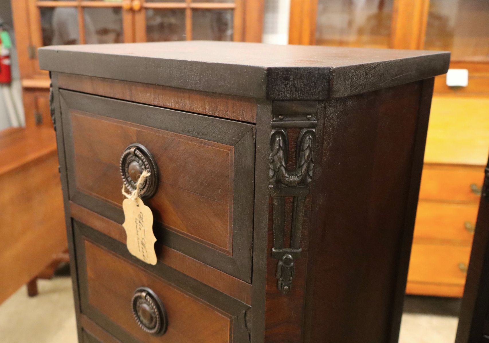 PR antique French 7 drawer banded lingerie chests