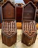 Fantastic PR antique mahogany inlaid knife boxes. Fantastic pair of antique mahogany inlaid Image - 3