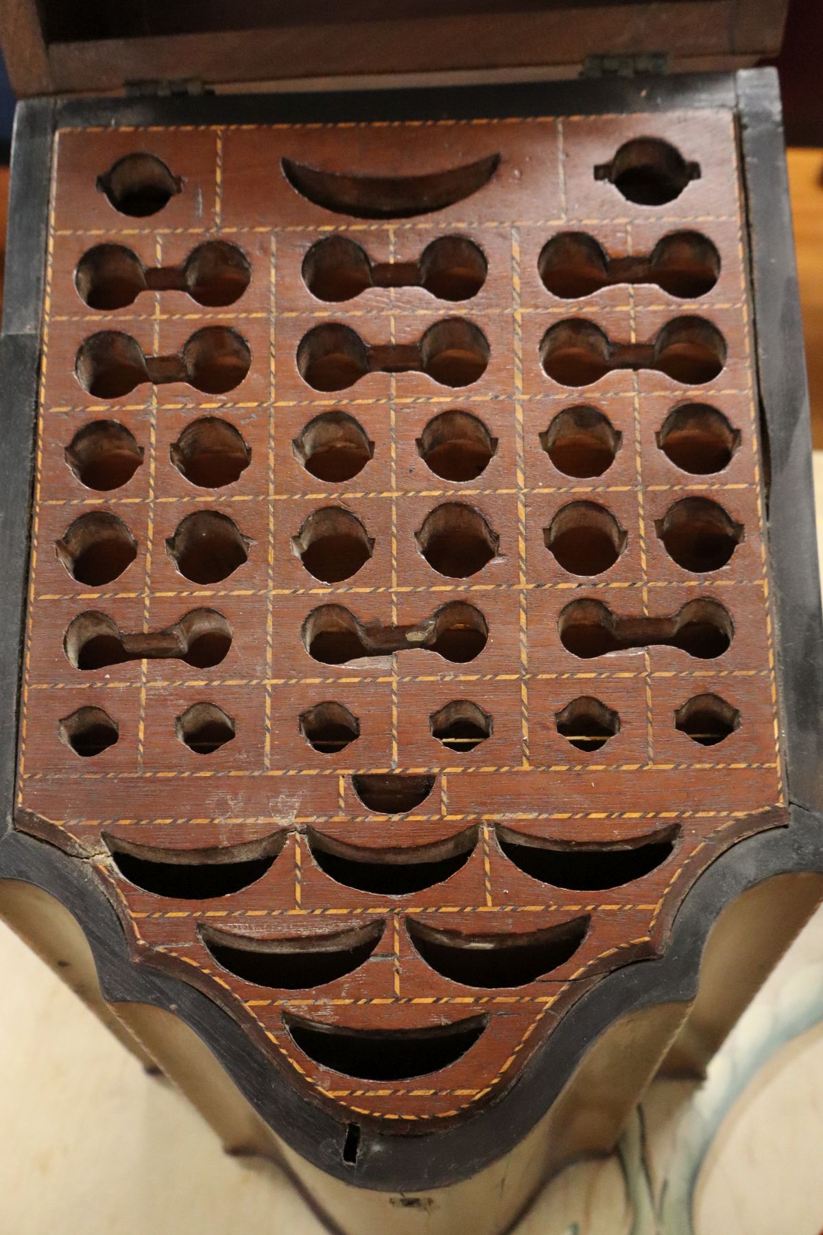 Fantastic PR antique mahogany inlaid knife boxes