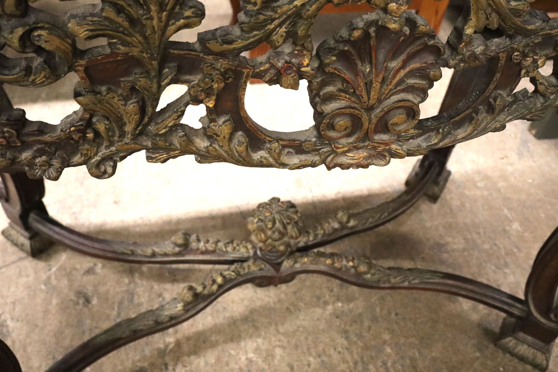 Antique FR highly crvd & orn. figural silver cabinet