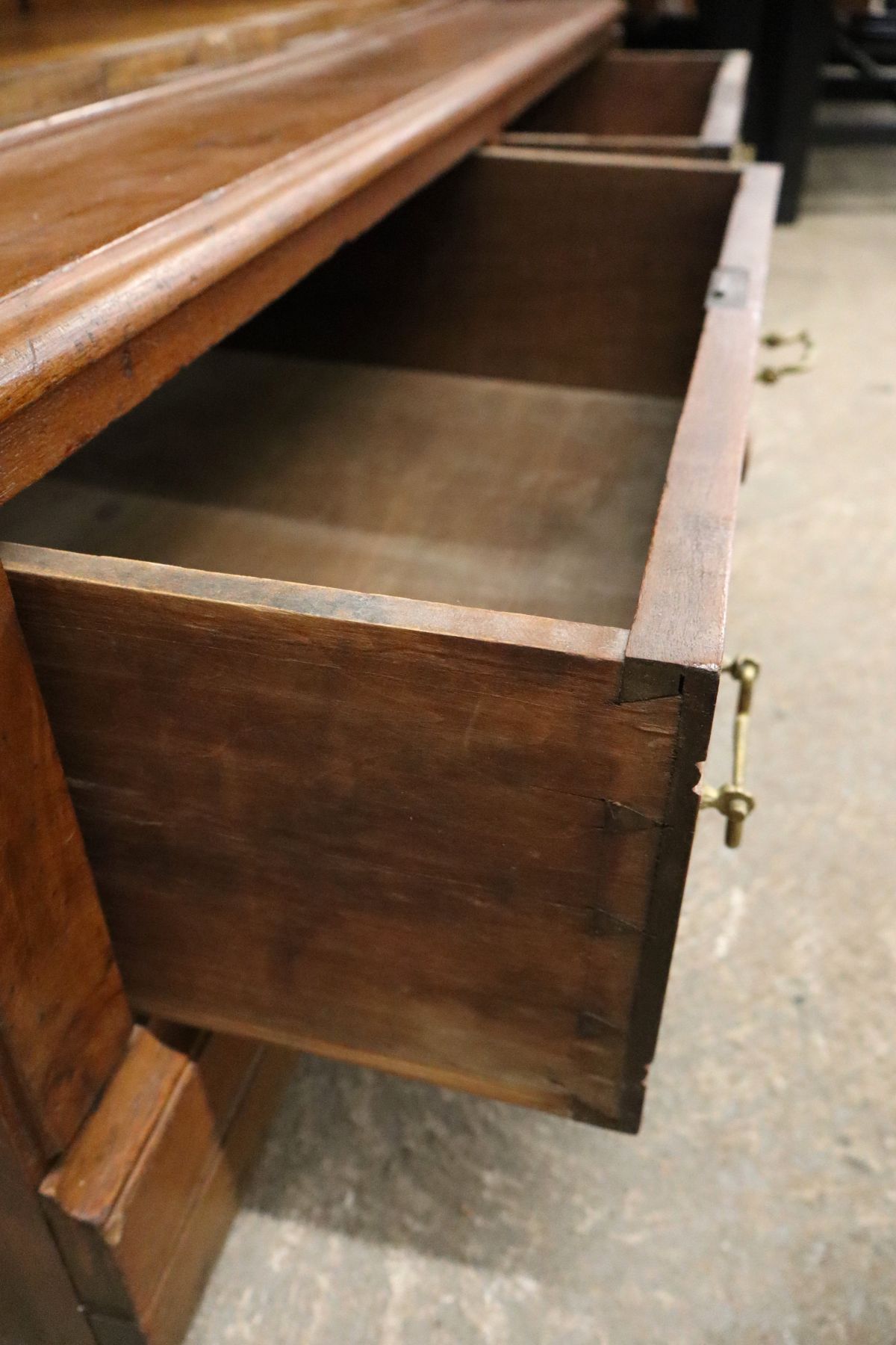 Antique 2pc 2 door 2 drawer walnut Victorian bookcase