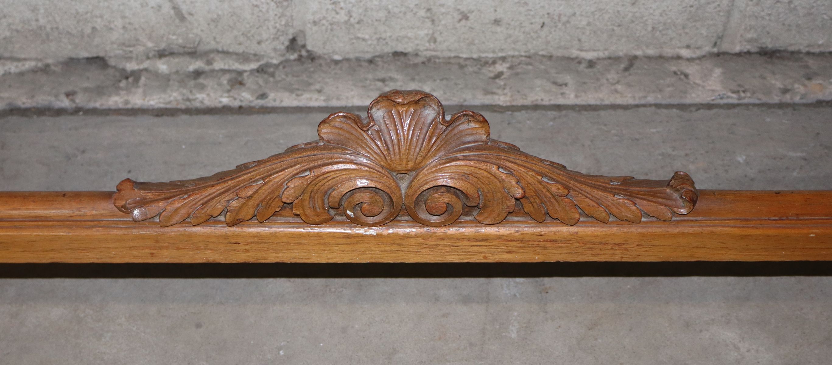 Antique FR carved & ornate marble top 6 leg buffet