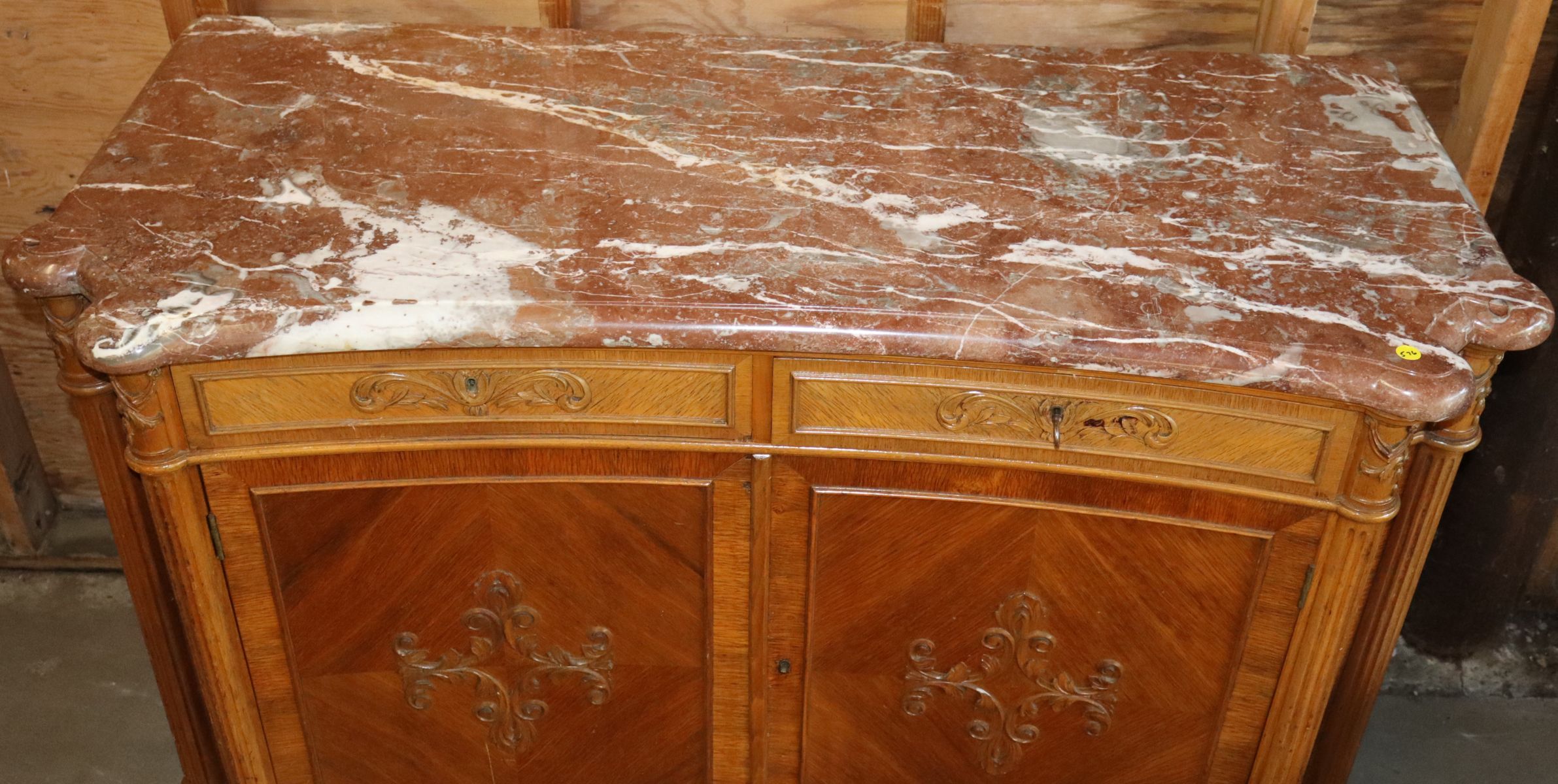 Antique FR MT fitted interior and carved server