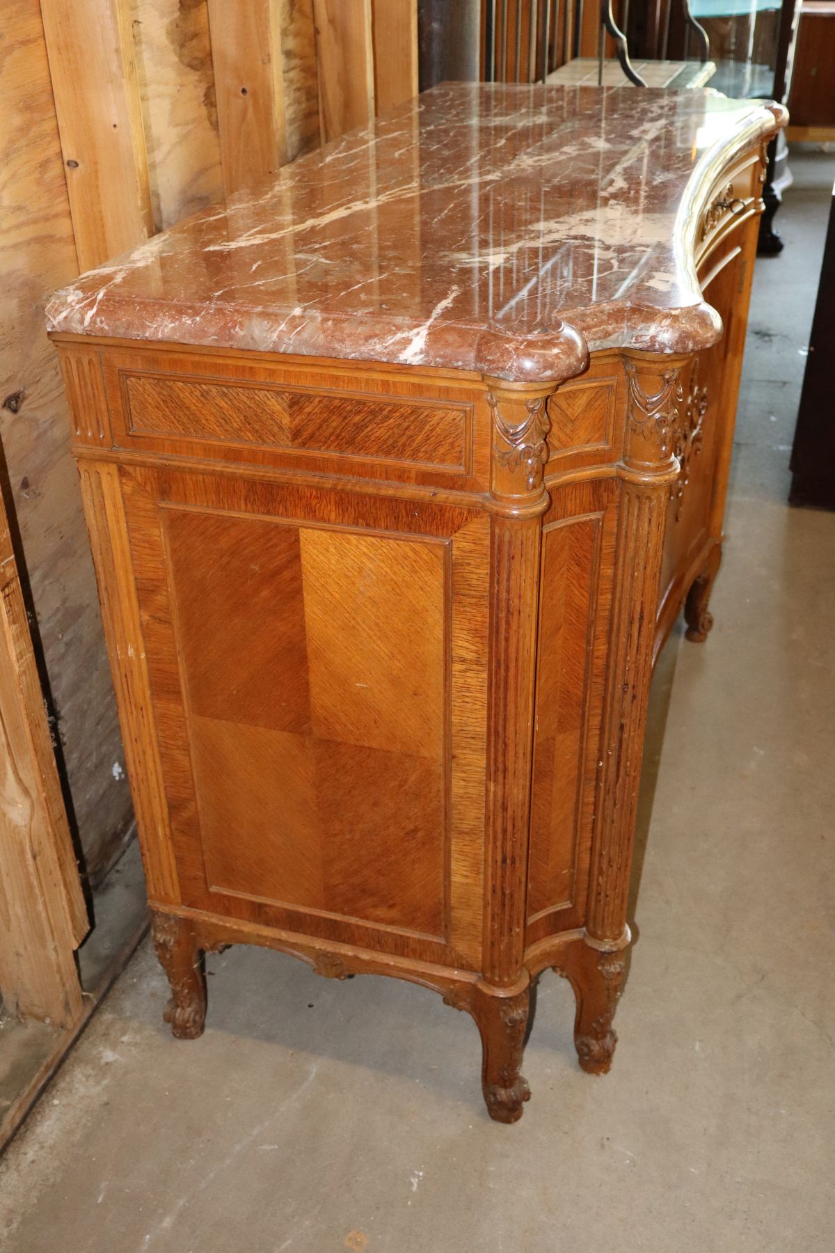 Antique FR MT fitted interior and carved server