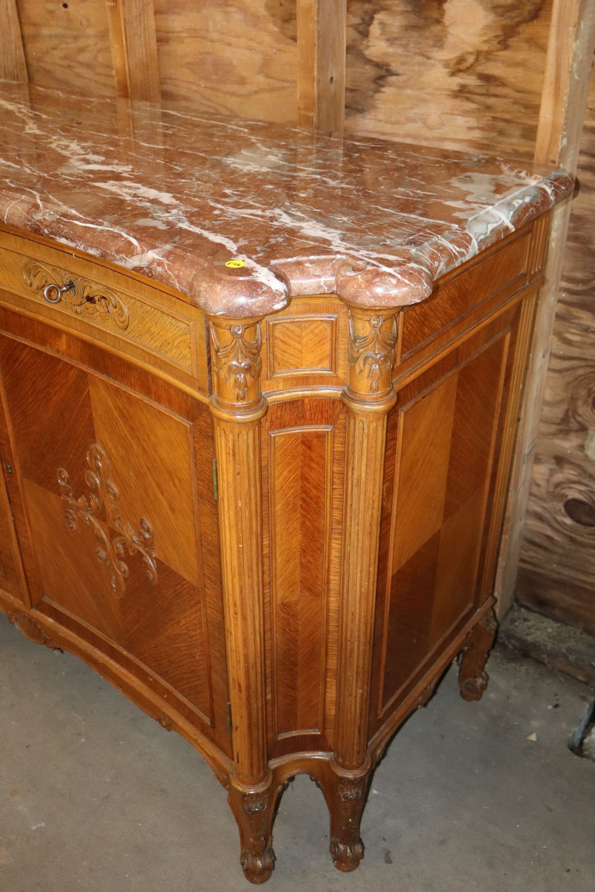 Antique FR MT fitted interior and carved server