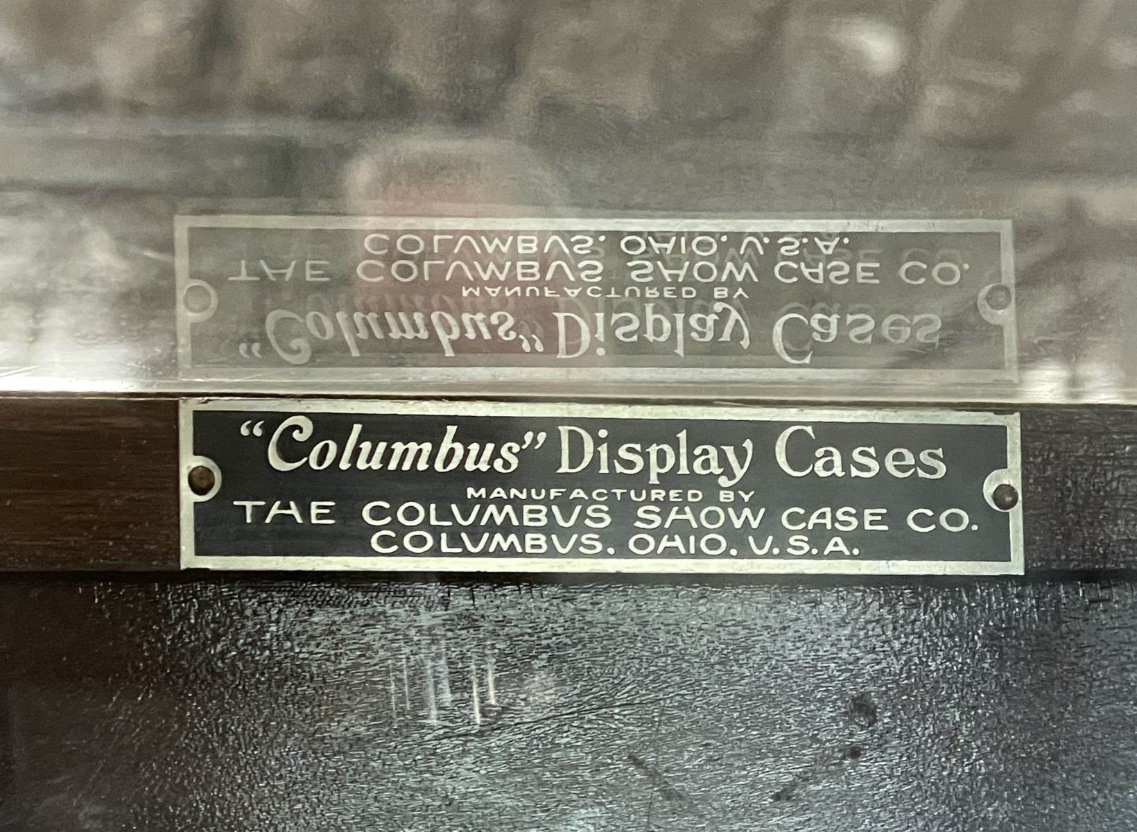 Antique Columbus display case counter top