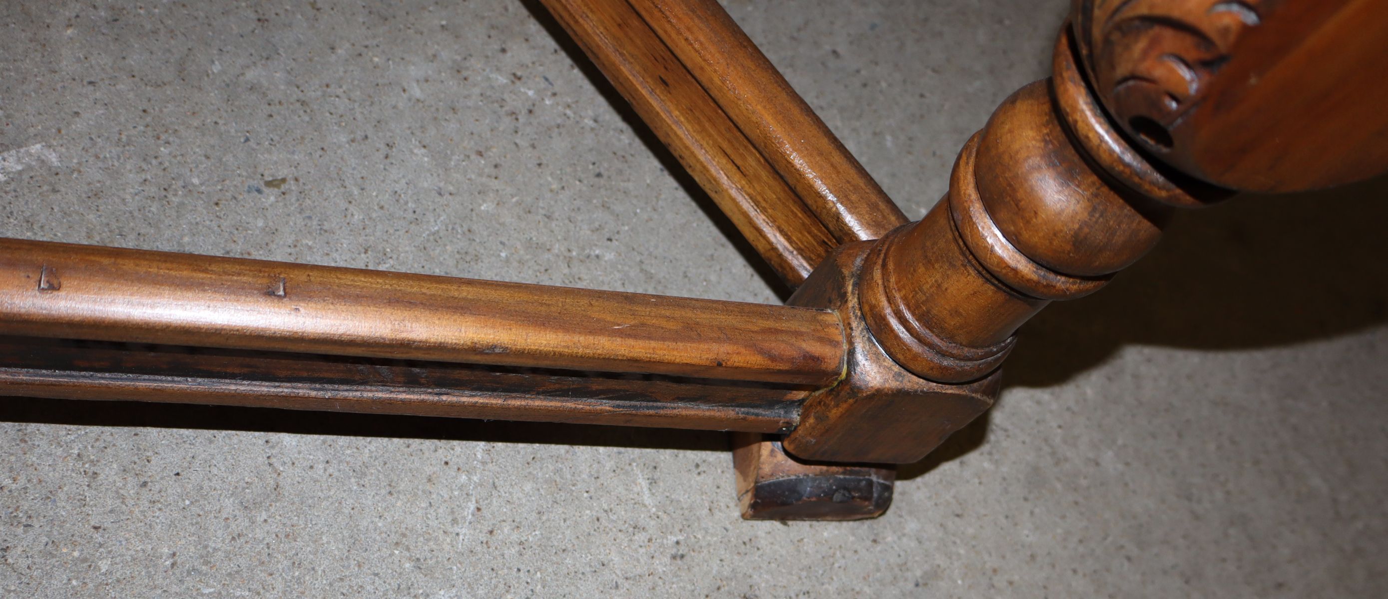 Antique Jacobean style 1 drawer walnut carved server