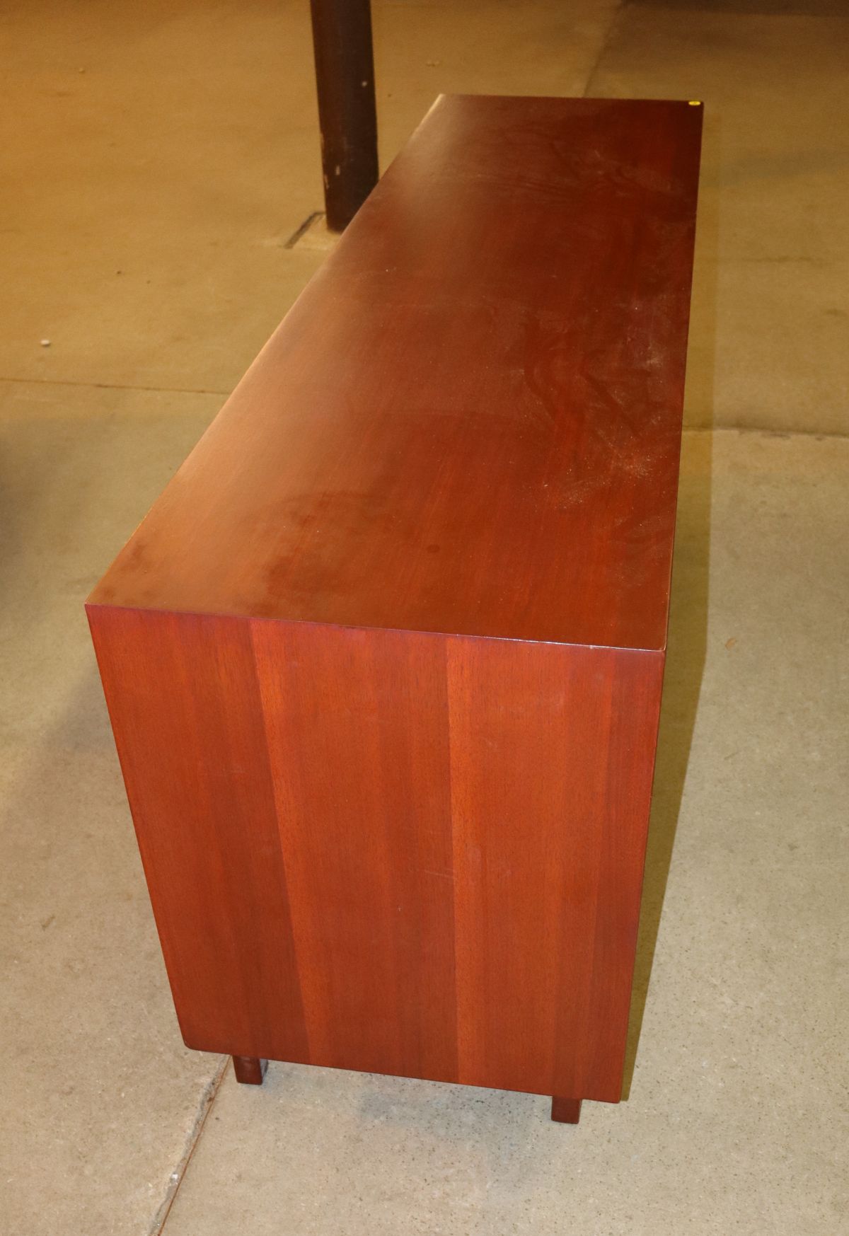Mid Century style 4 door walnut & mah fitted buffet