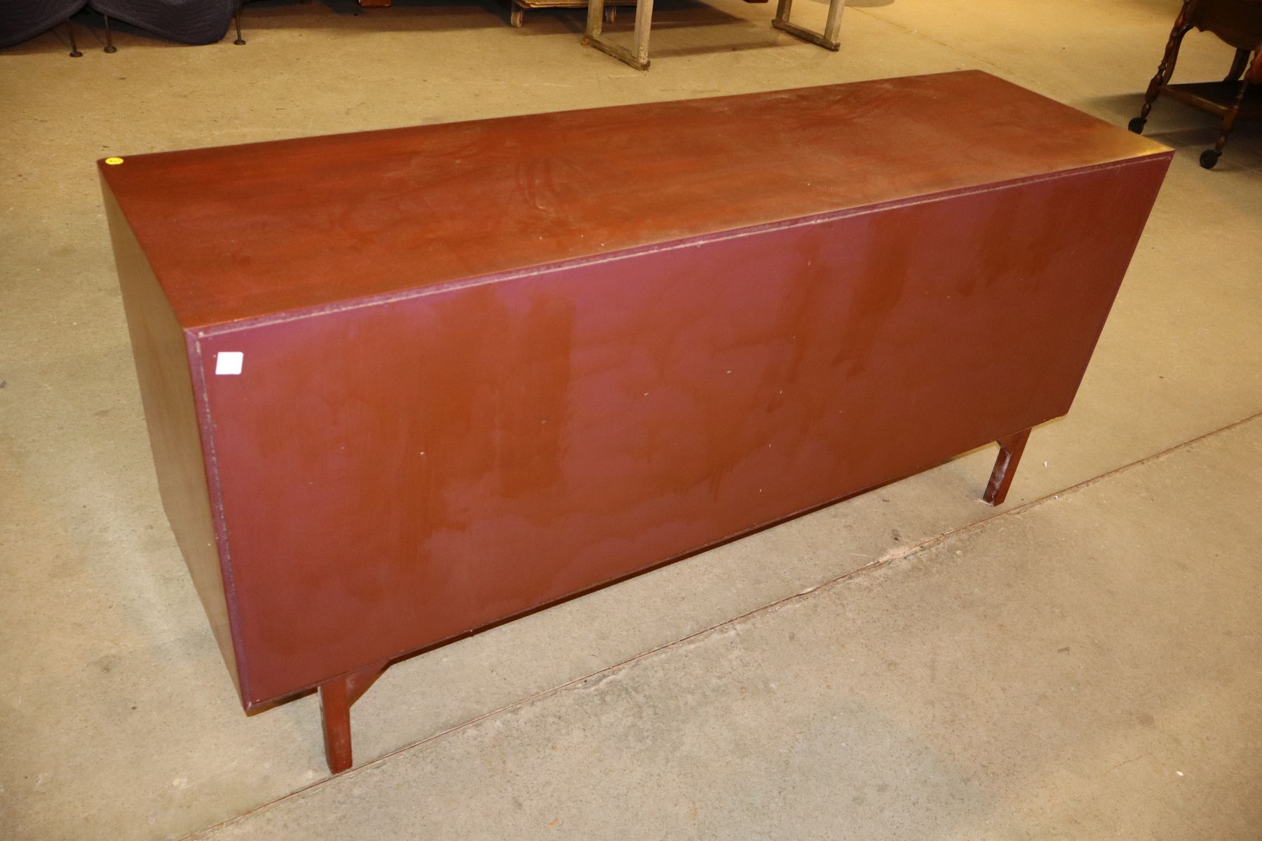 Mid Century style 4 door walnut & mah fitted buffet