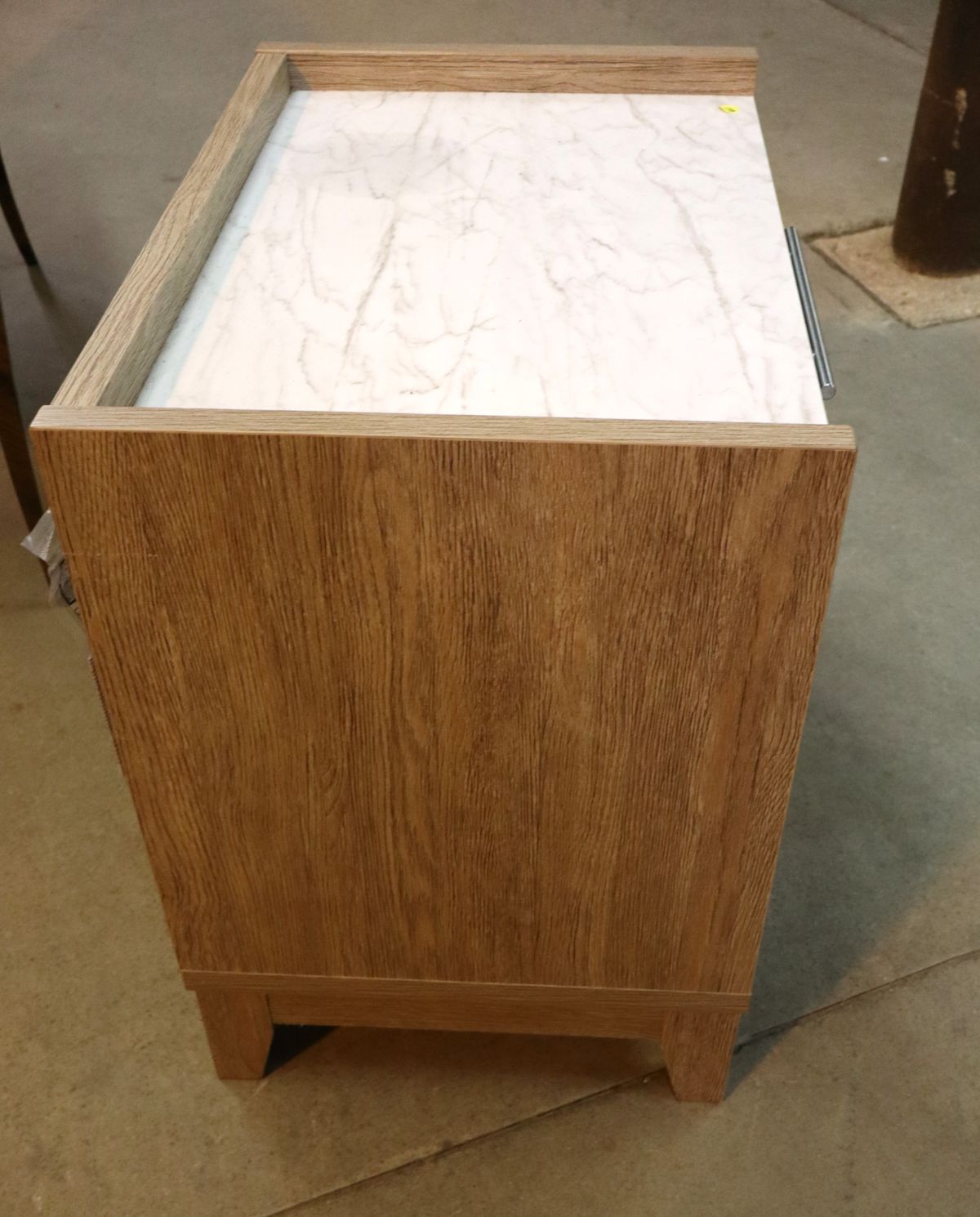 Like new contemporary faux MT style nightstand