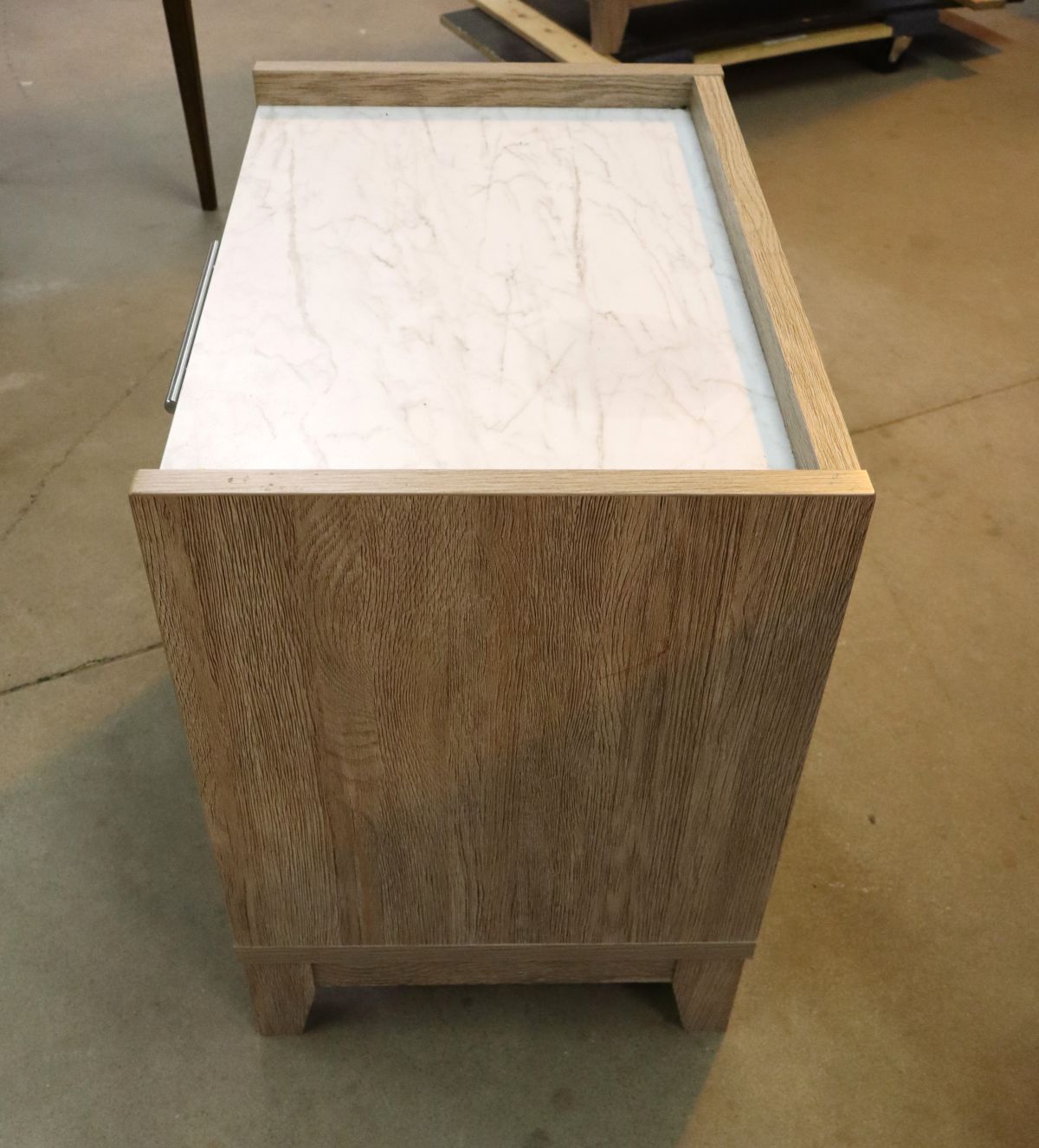 Like new contemporary faux MT style nightstand